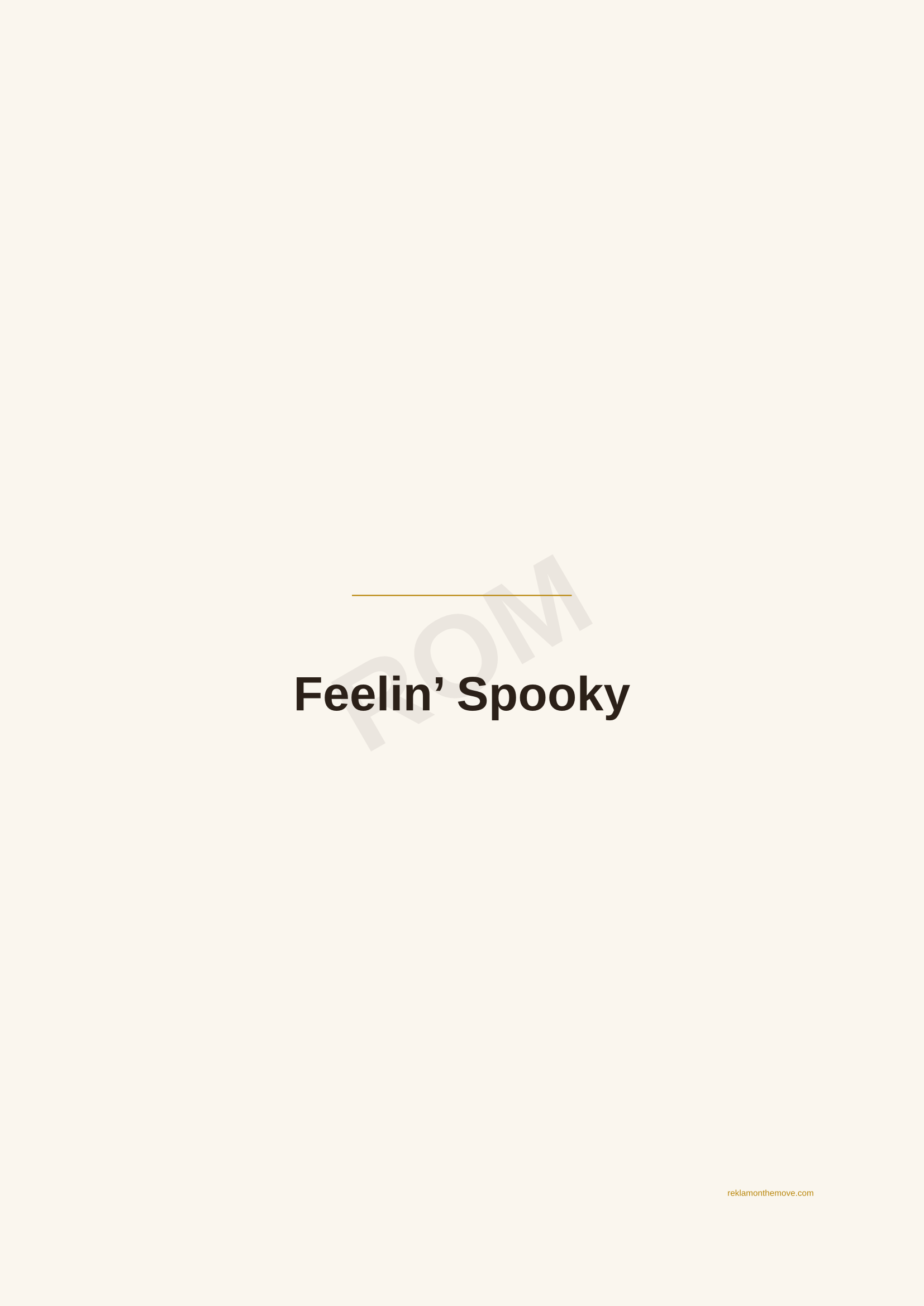 Feelin' Spooky · Espresso — ROM dijital ürün önizlemesi (filigranlı)