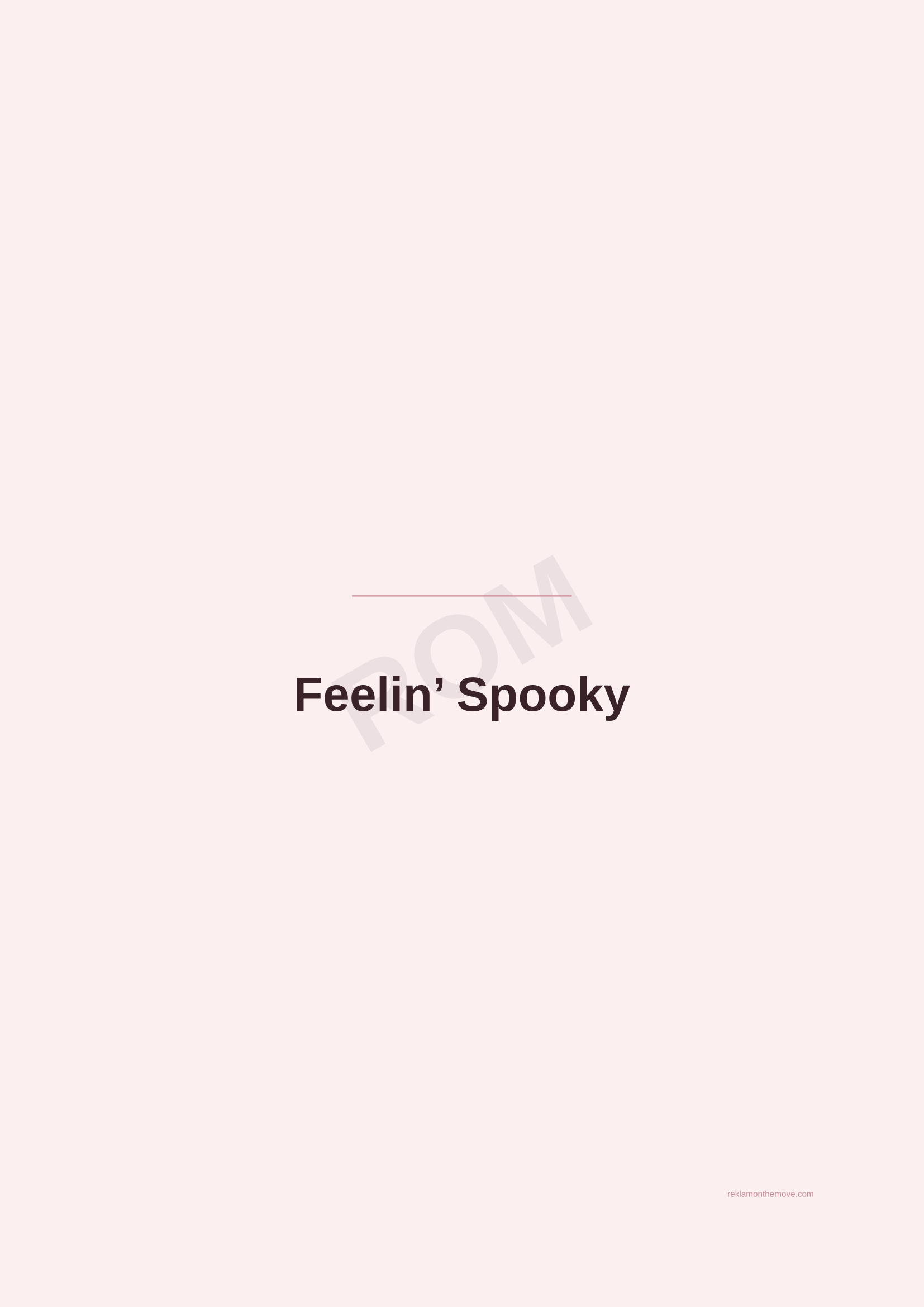 Feelin' Spooky · Gül — ROM dijital ürün önizlemesi (filigranlı)