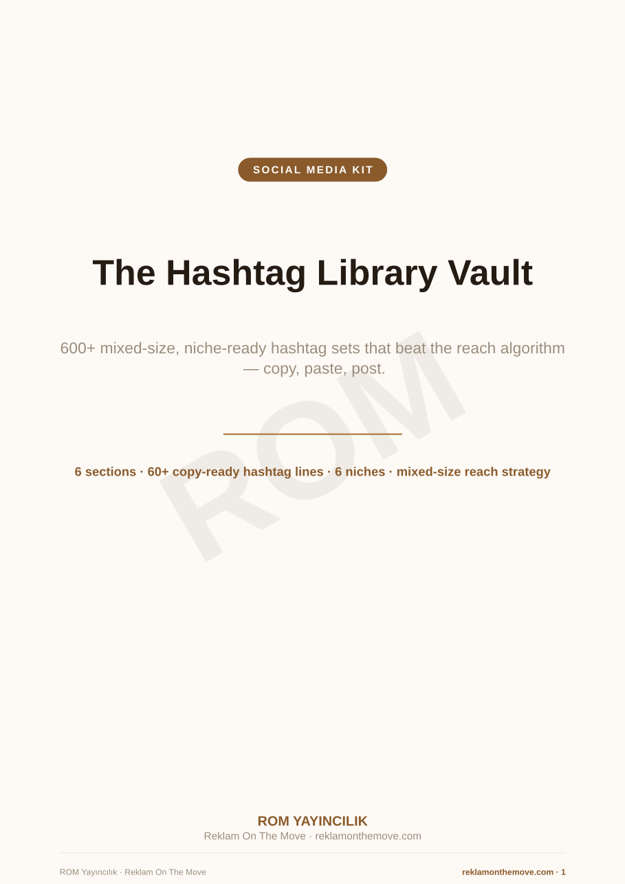 The Hashtag Library Vault — ROM dijital ürün önizlemesi (filigranlı)