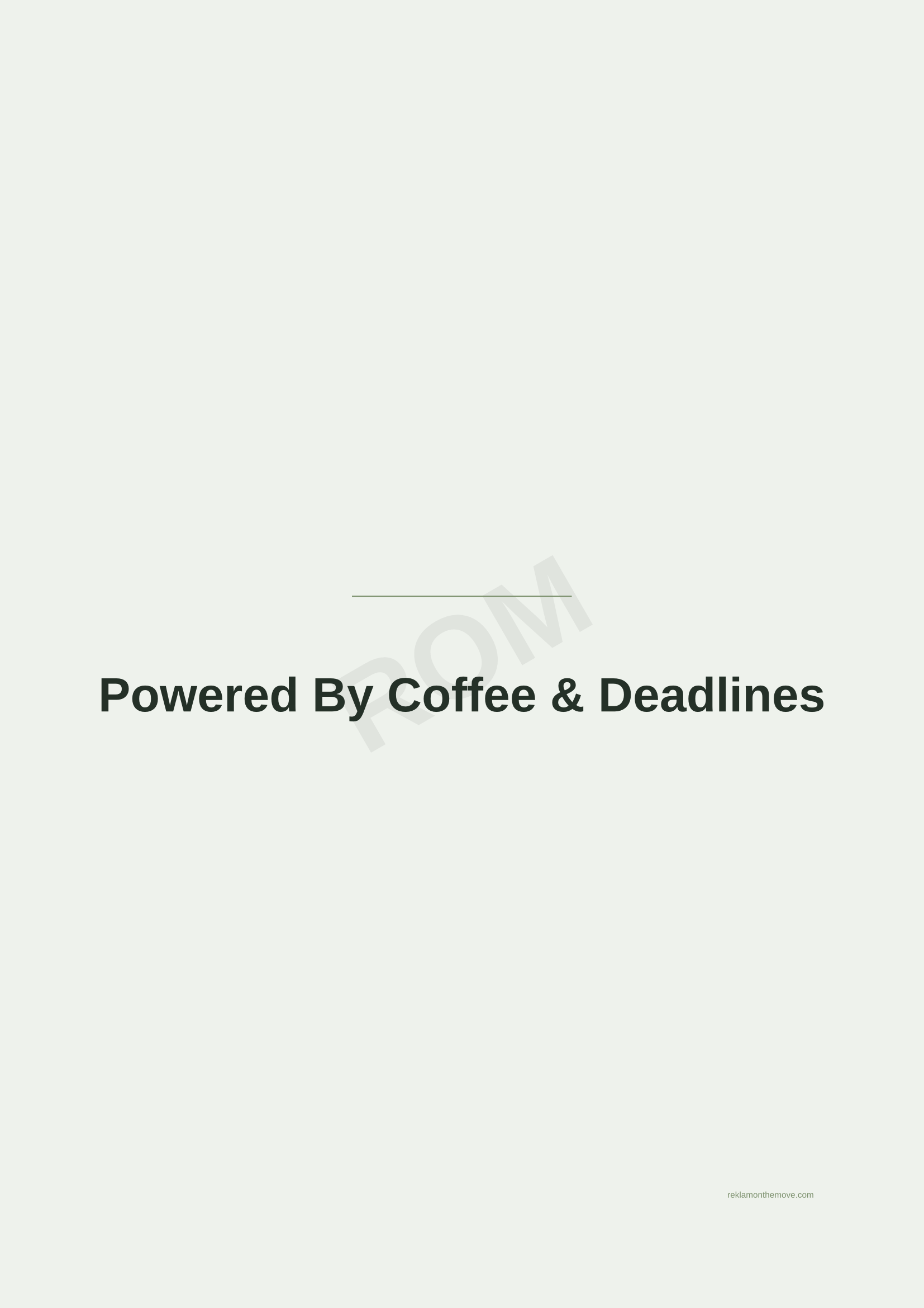 Powered By Coffee & Deadlines · Adaçayı — ROM dijital ürün önizlemesi (filigranlı)