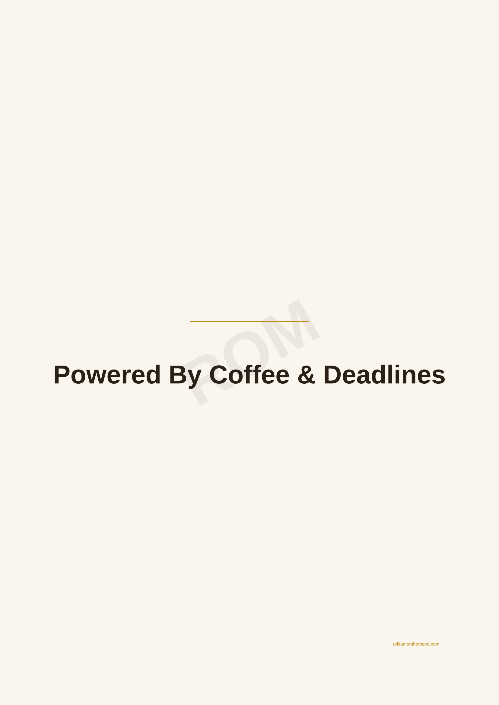 Powered By Coffee & Deadlines · Espresso — ROM dijital ürün önizlemesi (filigranlı)