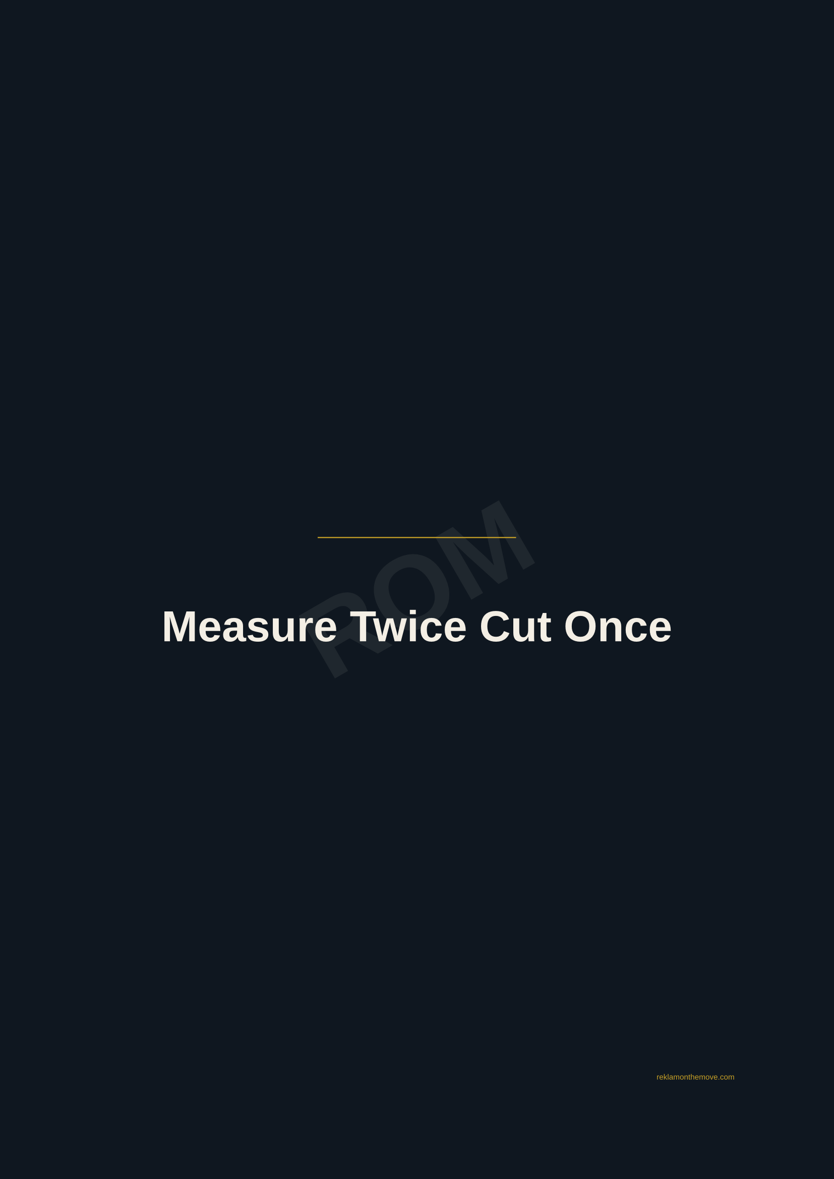 Measure Twice Cut Once · Gece — ROM dijital ürün önizlemesi (filigranlı)