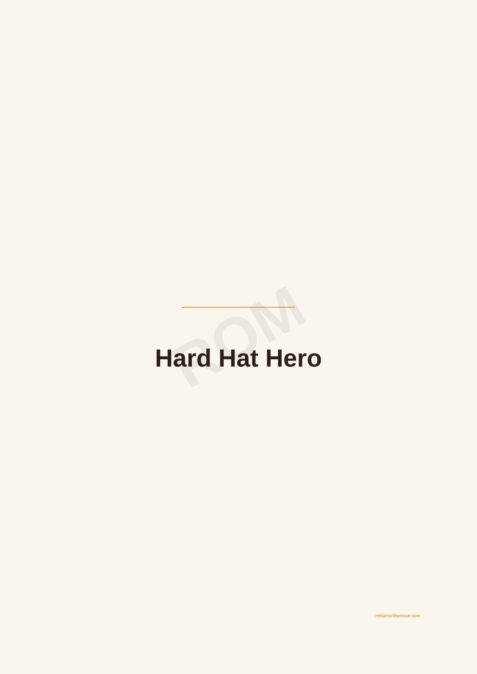 Hard Hat Hero · Espresso — ROM dijital ürün önizlemesi (filigranlı)