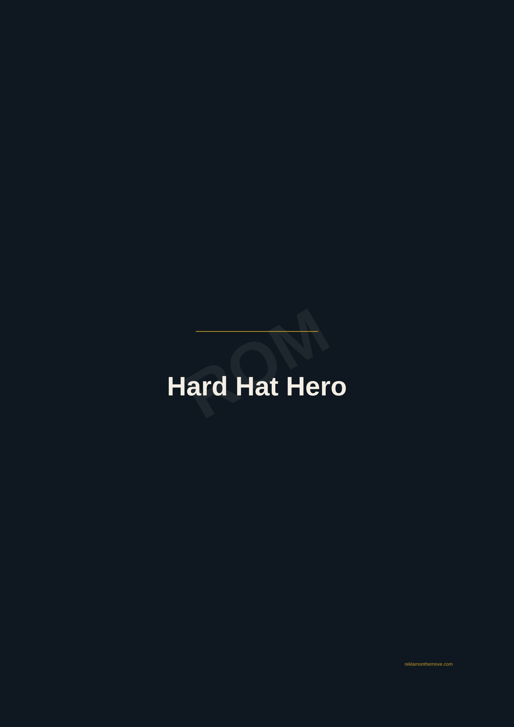Hard Hat Hero · Gece — ROM dijital ürün önizlemesi (filigranlı)