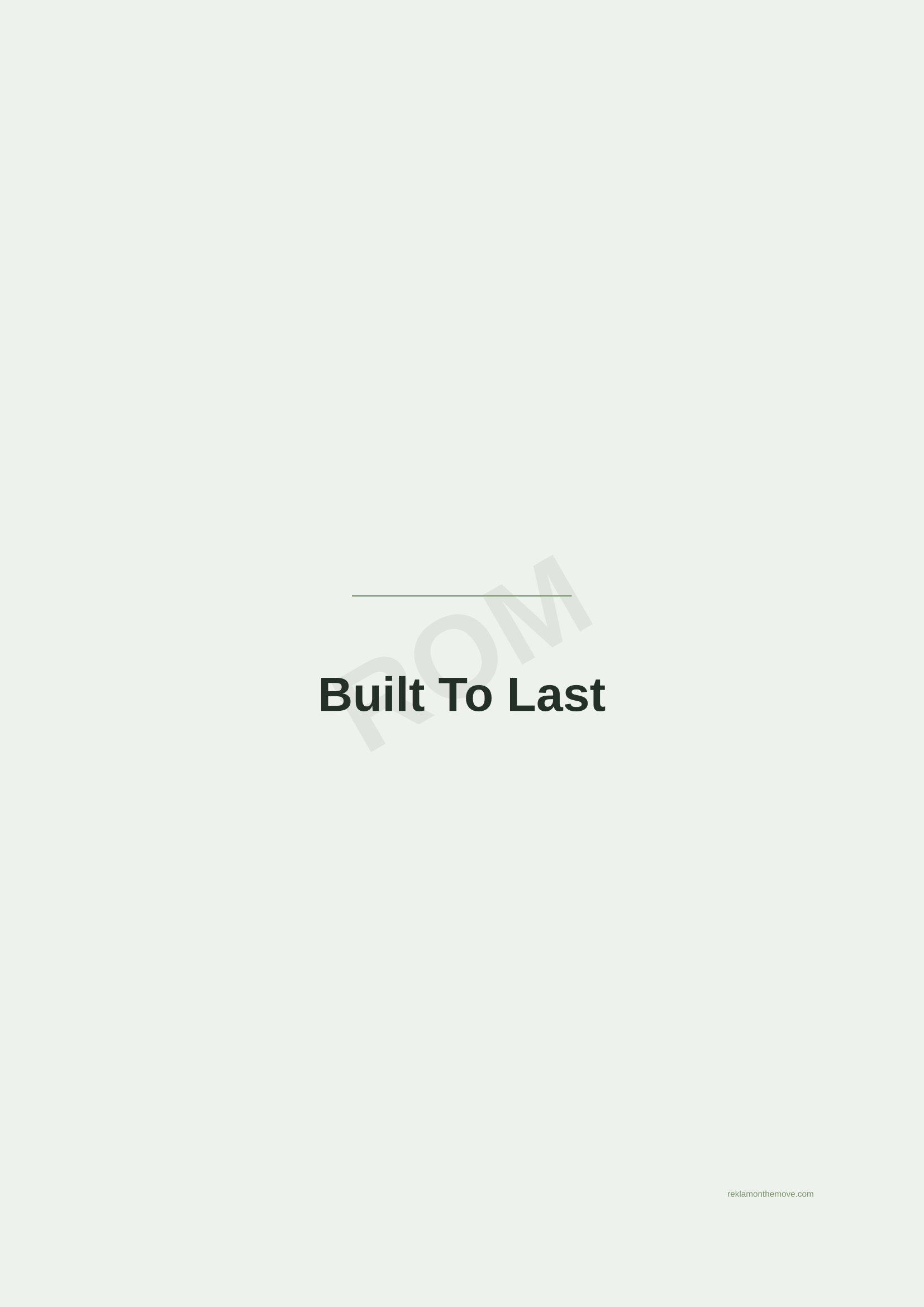 Built To Last · Adaçayı — ROM dijital ürün önizlemesi (filigranlı)