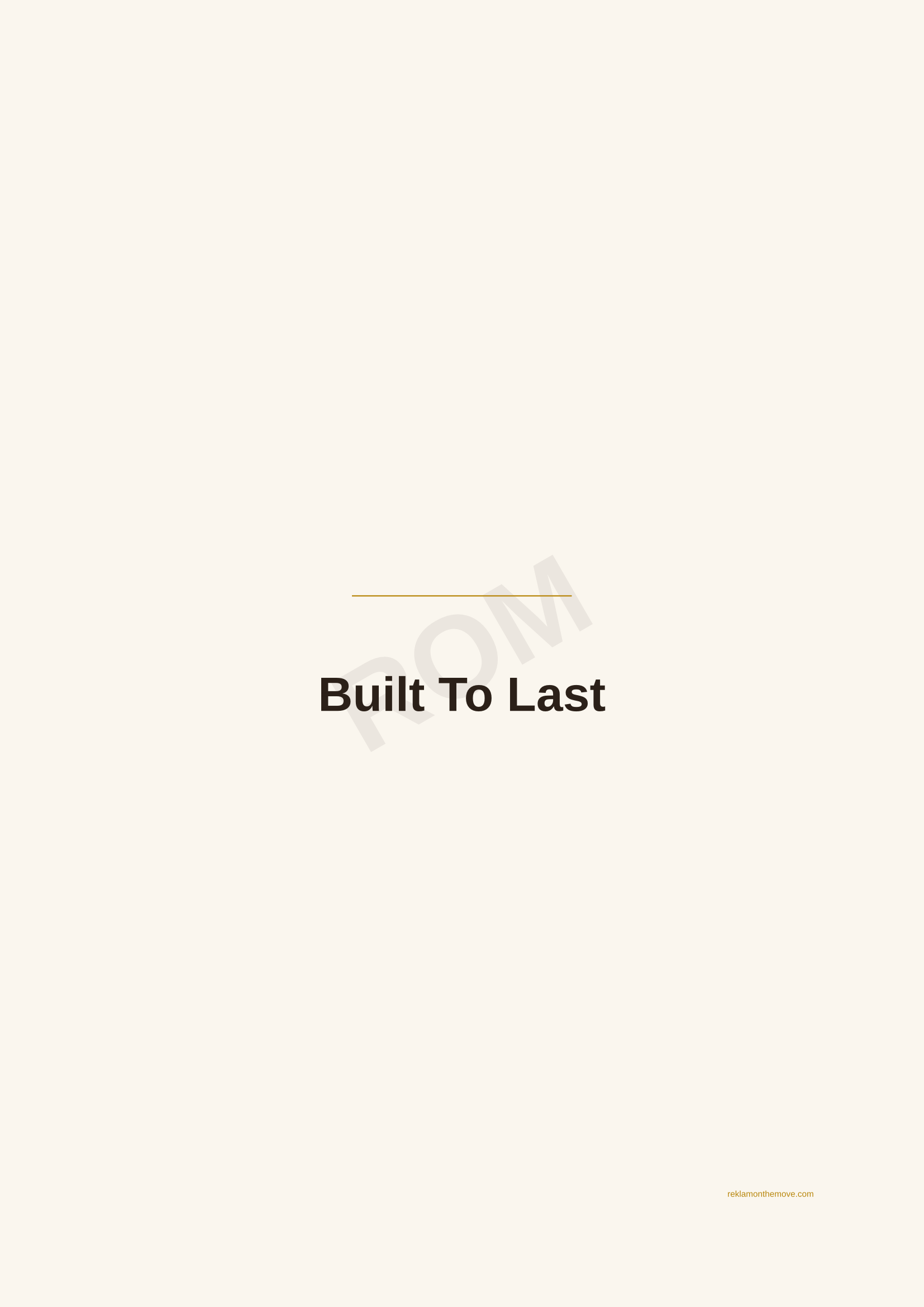 Built To Last · Espresso — ROM dijital ürün önizlemesi (filigranlı)