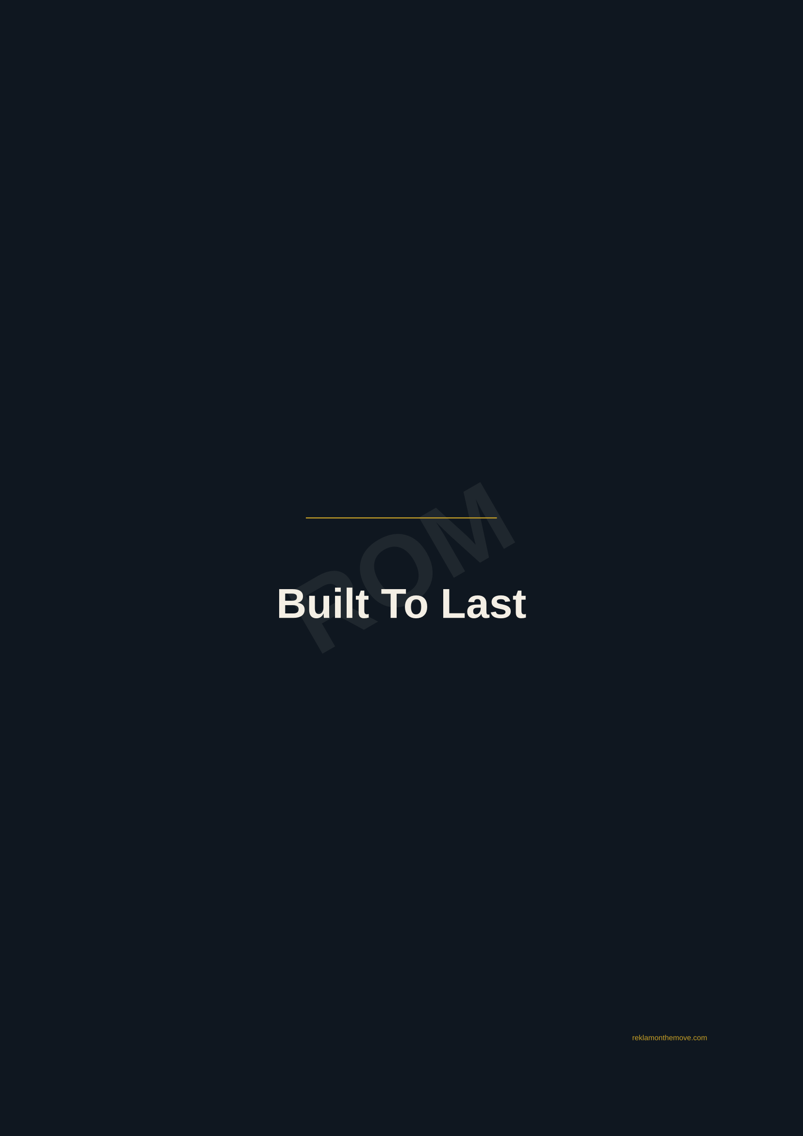 Built To Last · Gece — ROM dijital ürün önizlemesi (filigranlı)
