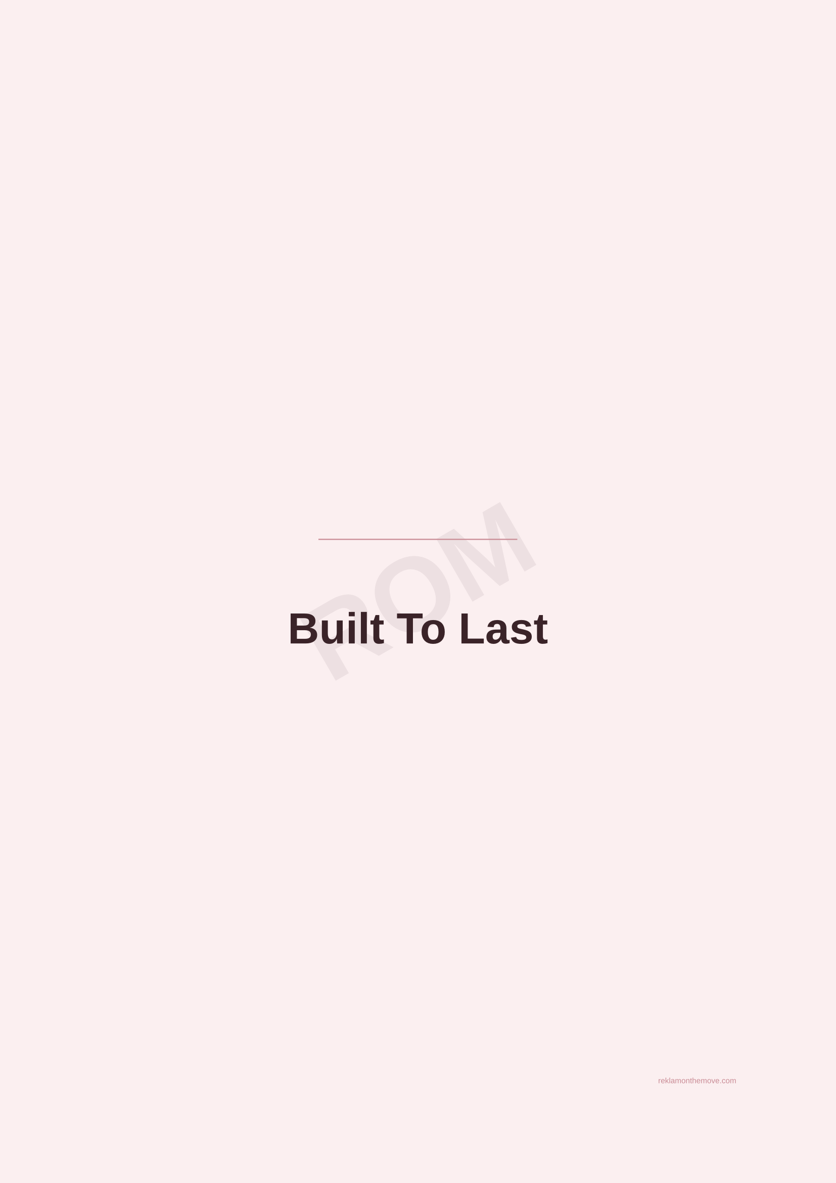 Built To Last · Gül — ROM dijital ürün önizlemesi (filigranlı)