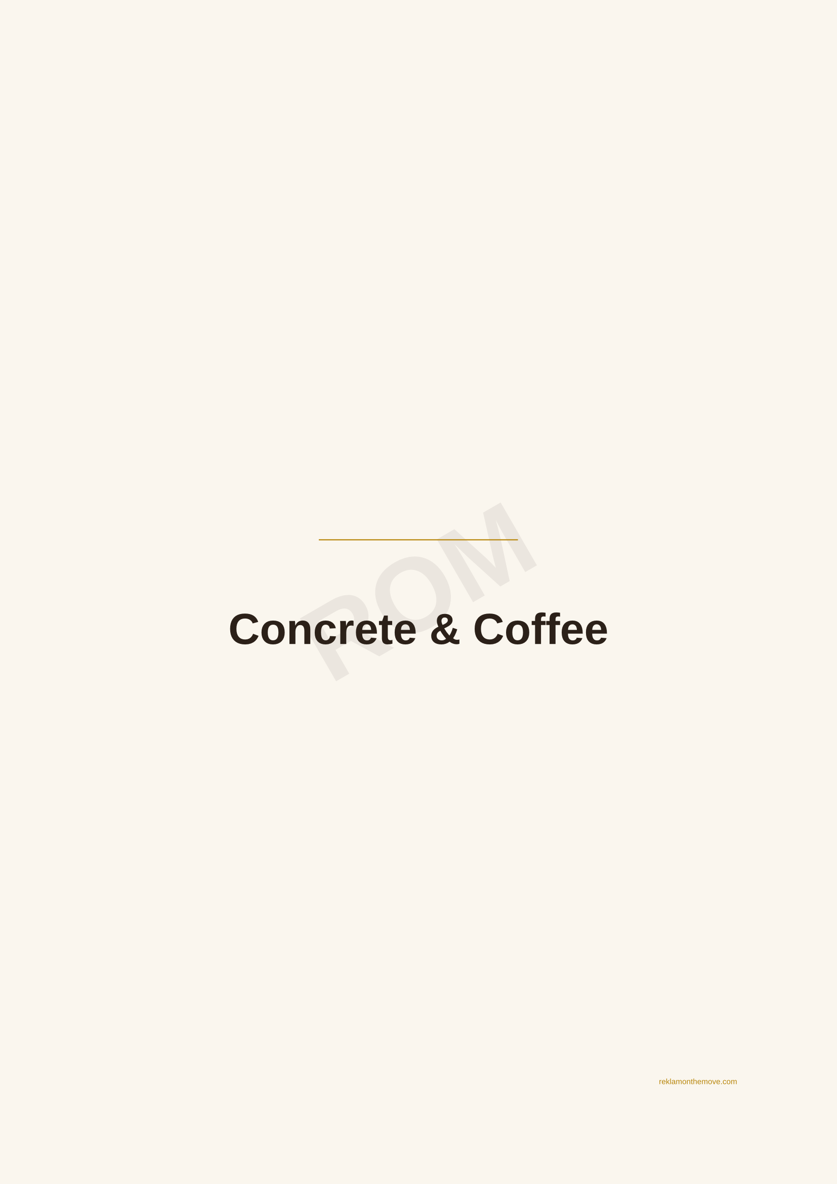 Concrete & Coffee · Espresso — ROM dijital ürün önizlemesi (filigranlı)