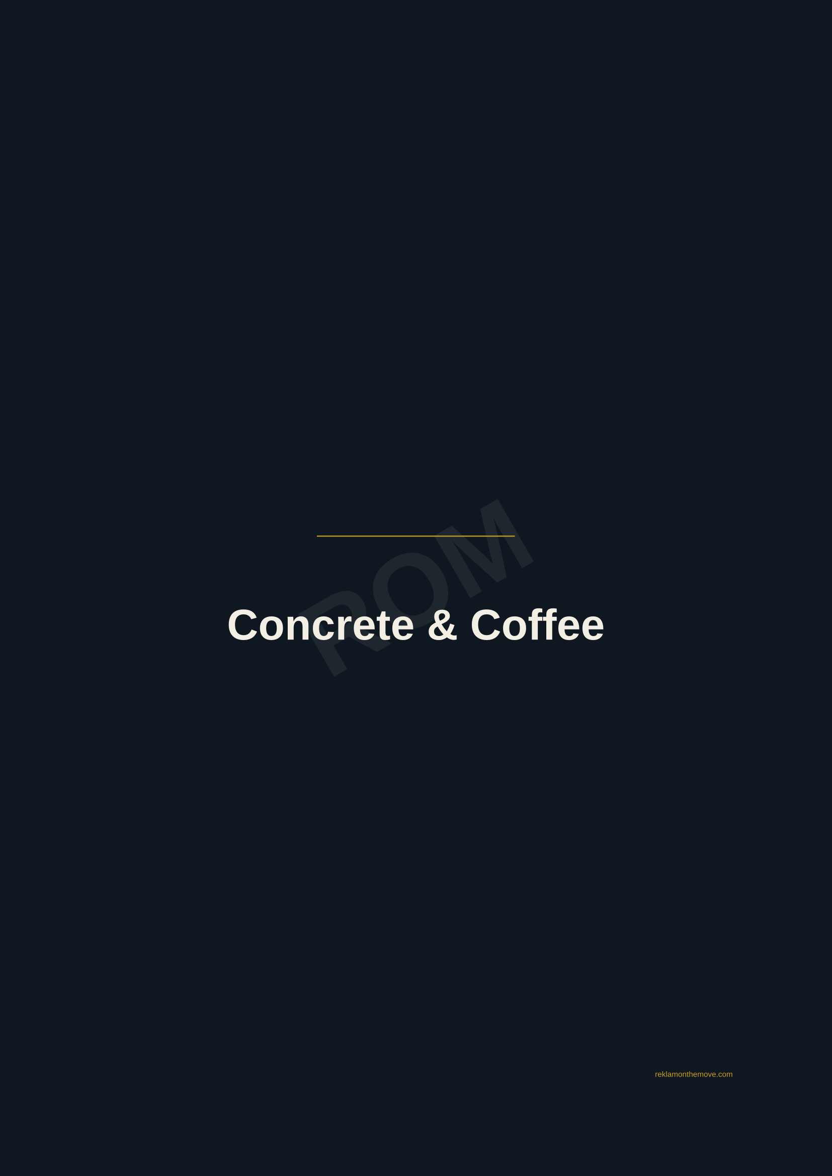 Concrete & Coffee · Gece — ROM dijital ürün önizlemesi (filigranlı)