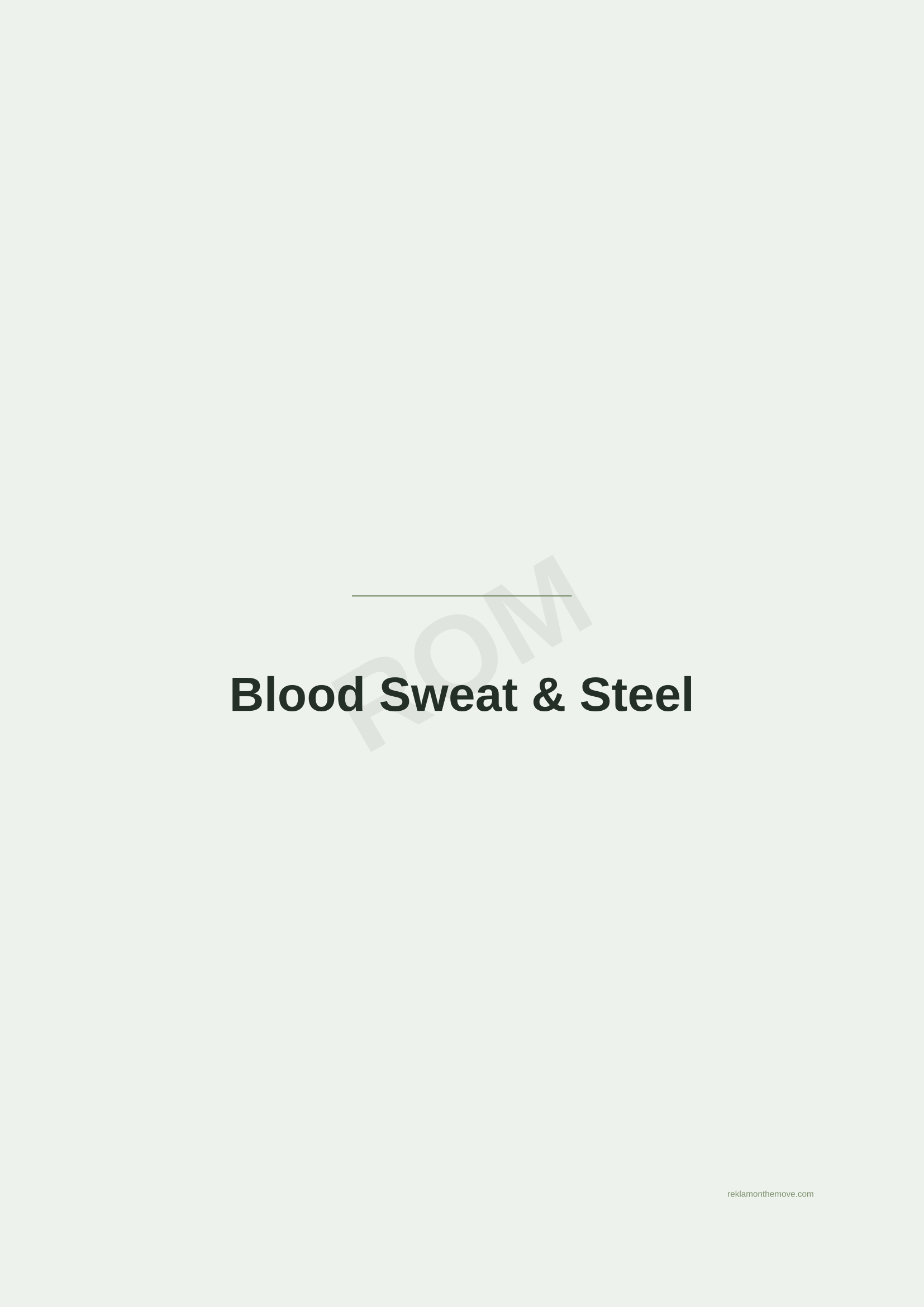 Blood Sweat & Steel · Adaçayı — ROM dijital ürün önizlemesi (filigranlı)