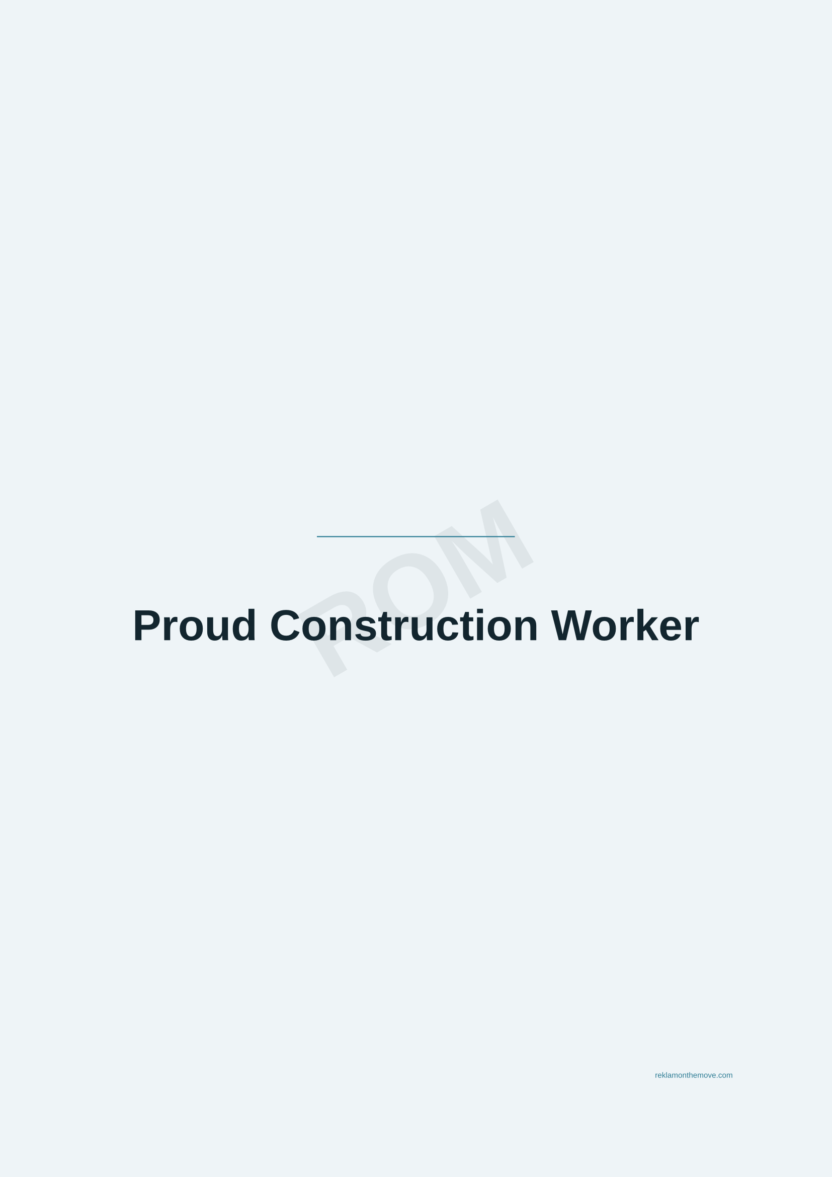 Proud Construction Worker · Okyanus — ROM dijital ürün önizlemesi (filigranlı)
