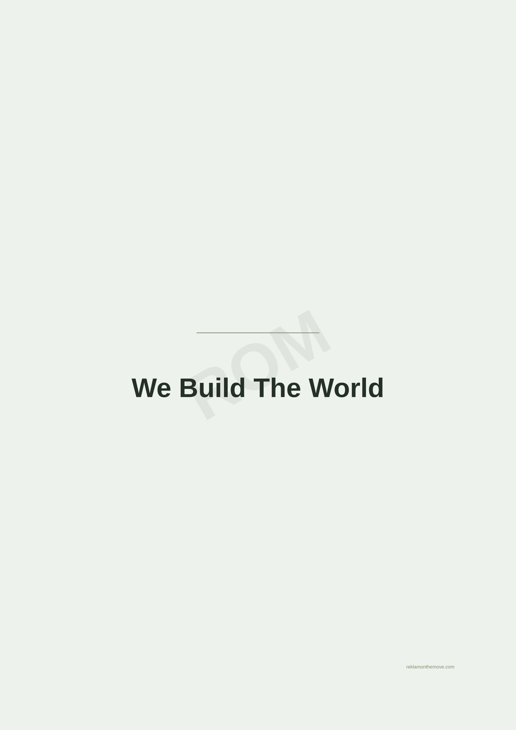 We Build The World · Adaçayı — ROM dijital ürün önizlemesi (filigranlı)