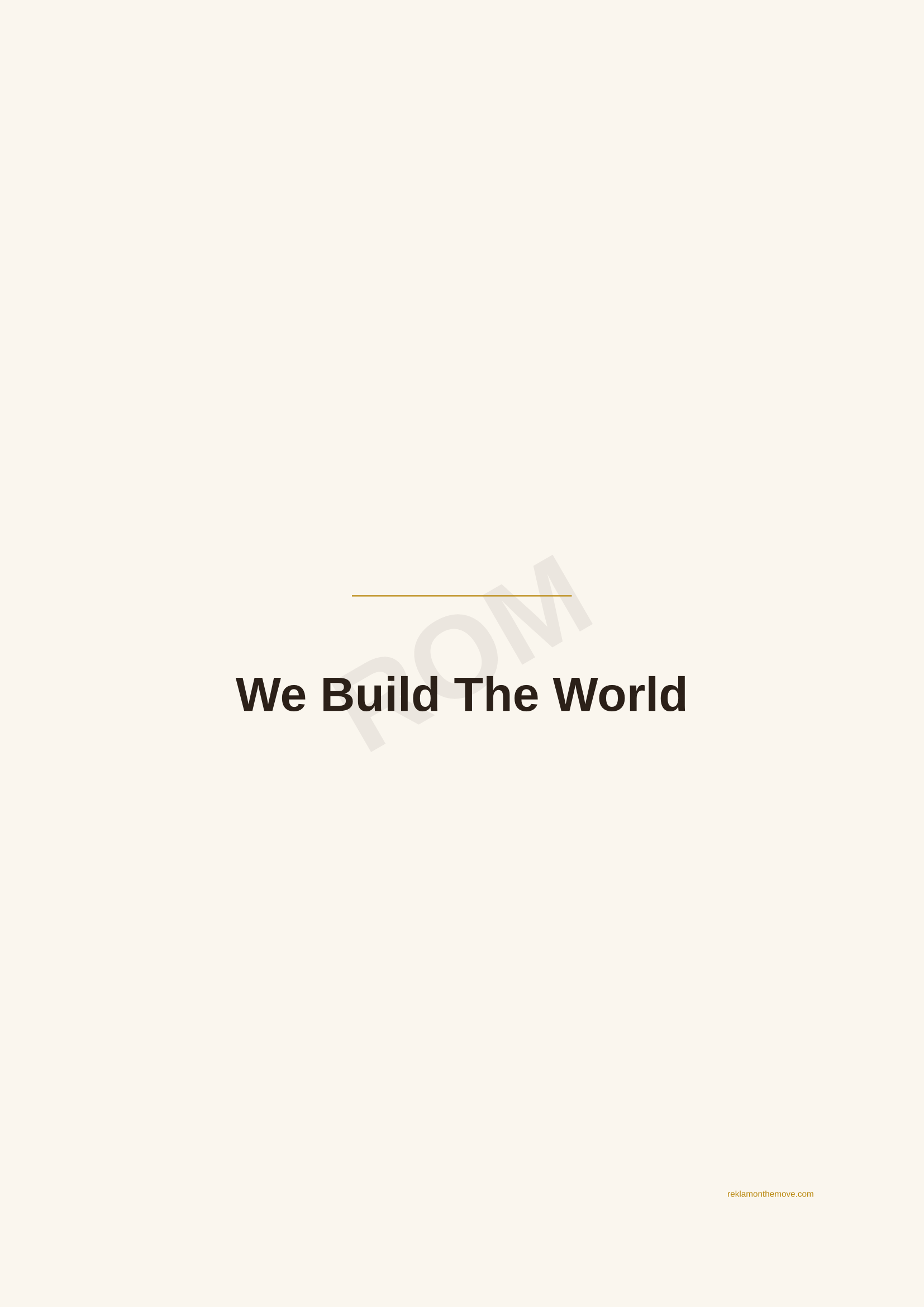 We Build The World · Espresso — ROM dijital ürün önizlemesi (filigranlı)