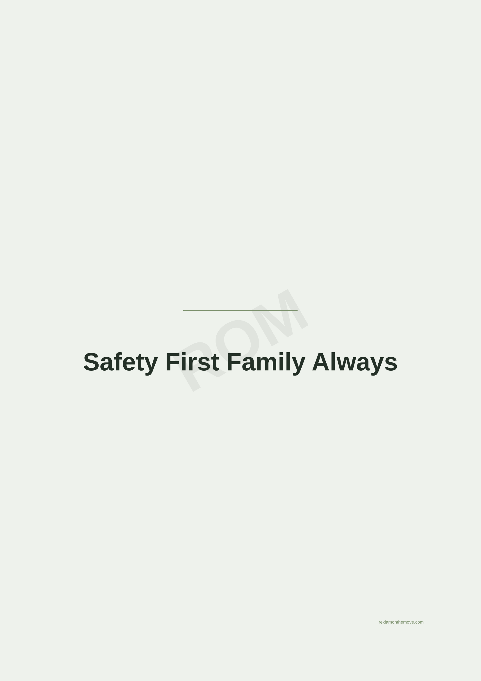 Safety First Family Always · Adaçayı — ROM dijital ürün önizlemesi (filigranlı)