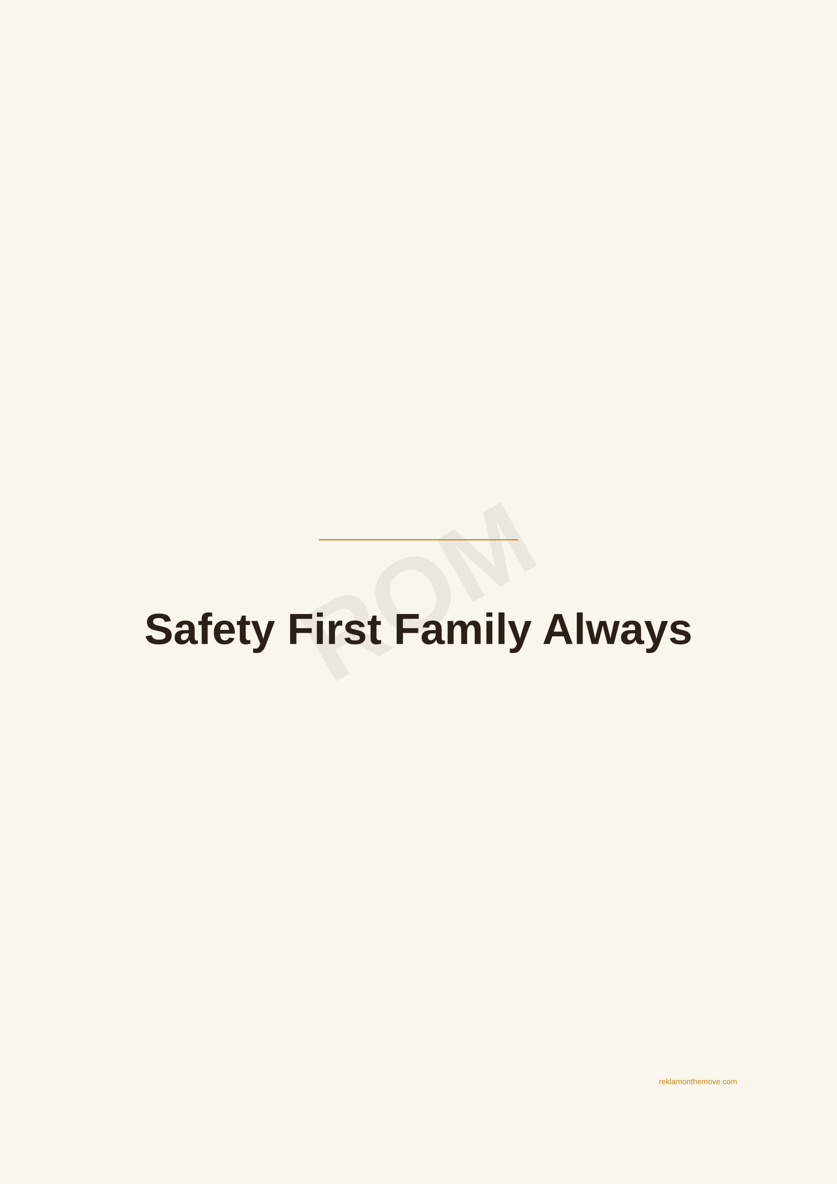 Safety First Family Always · Espresso — ROM dijital ürün önizlemesi (filigranlı)