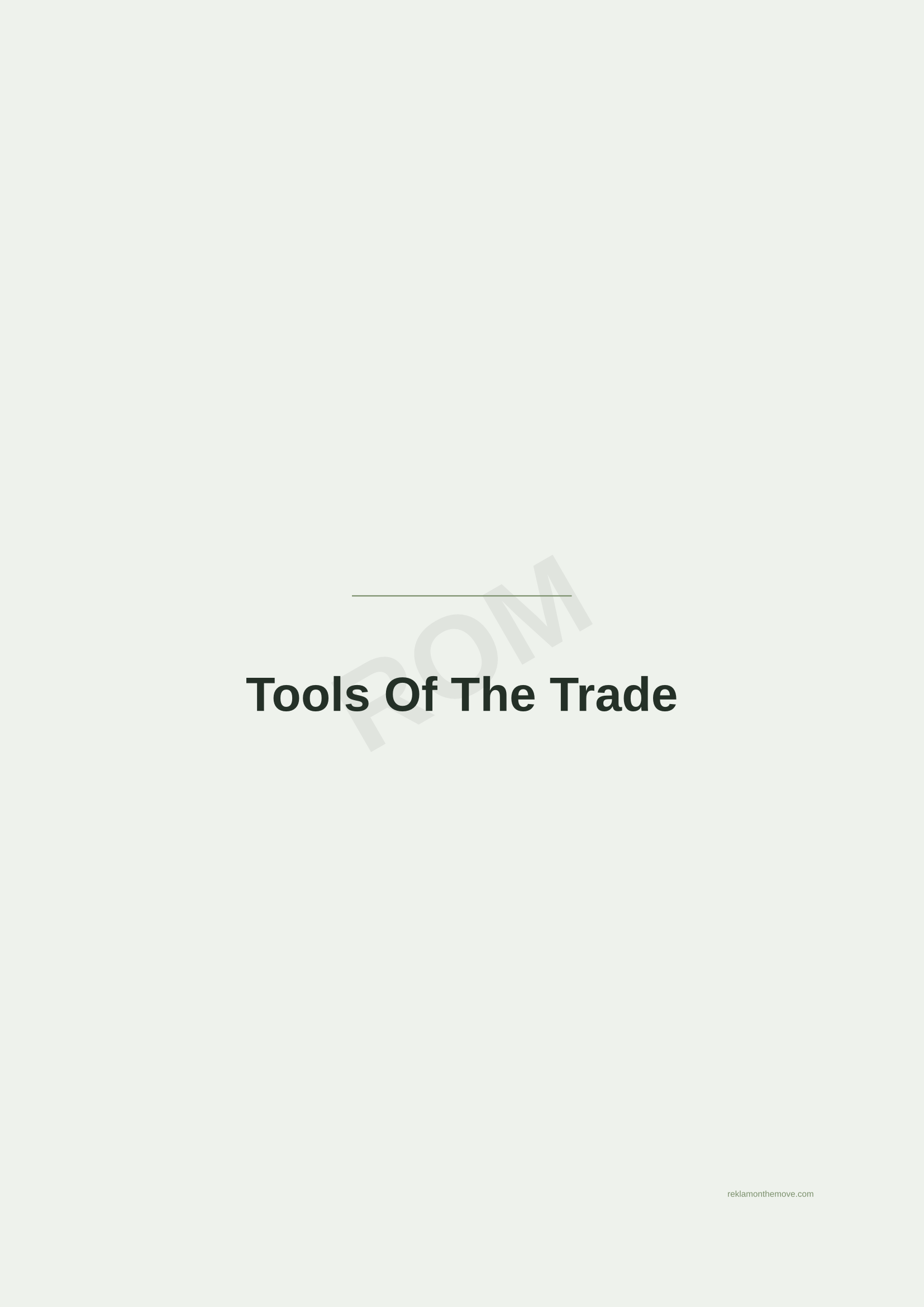 Tools Of The Trade · Adaçayı — ROM dijital ürün önizlemesi (filigranlı)