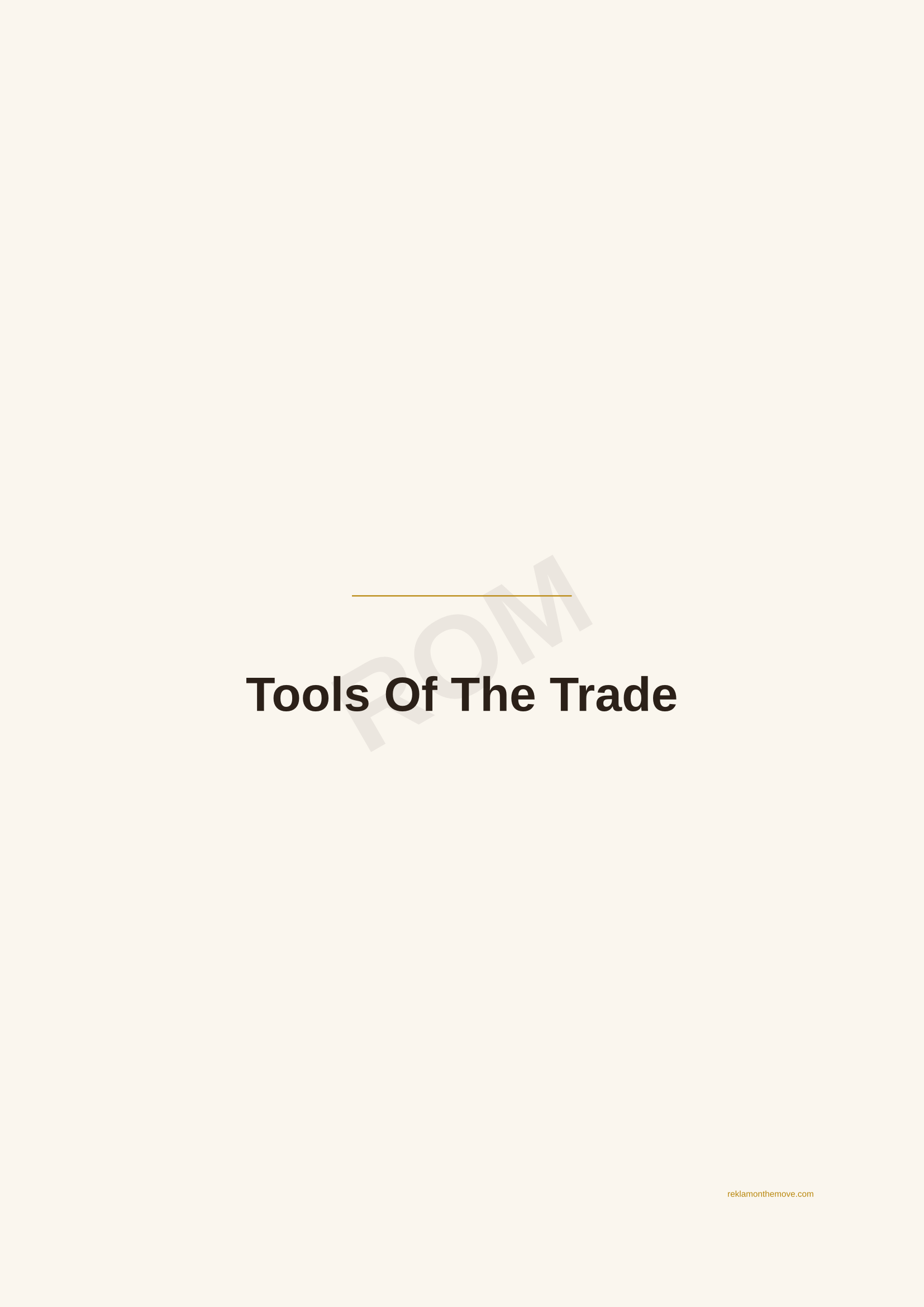 Tools Of The Trade · Espresso — ROM dijital ürün önizlemesi (filigranlı)