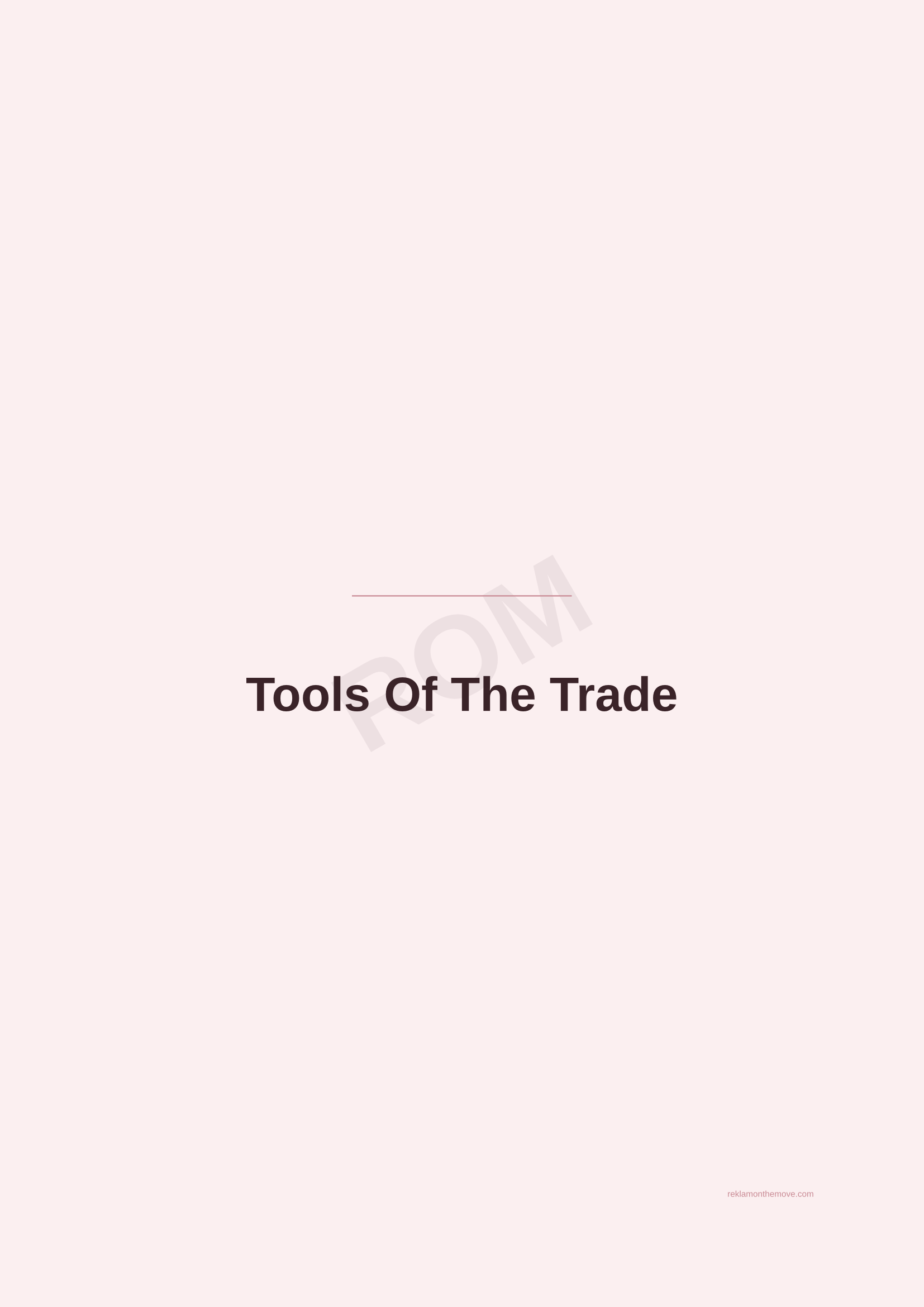 Tools Of The Trade · Gül — ROM dijital ürün önizlemesi (filigranlı)