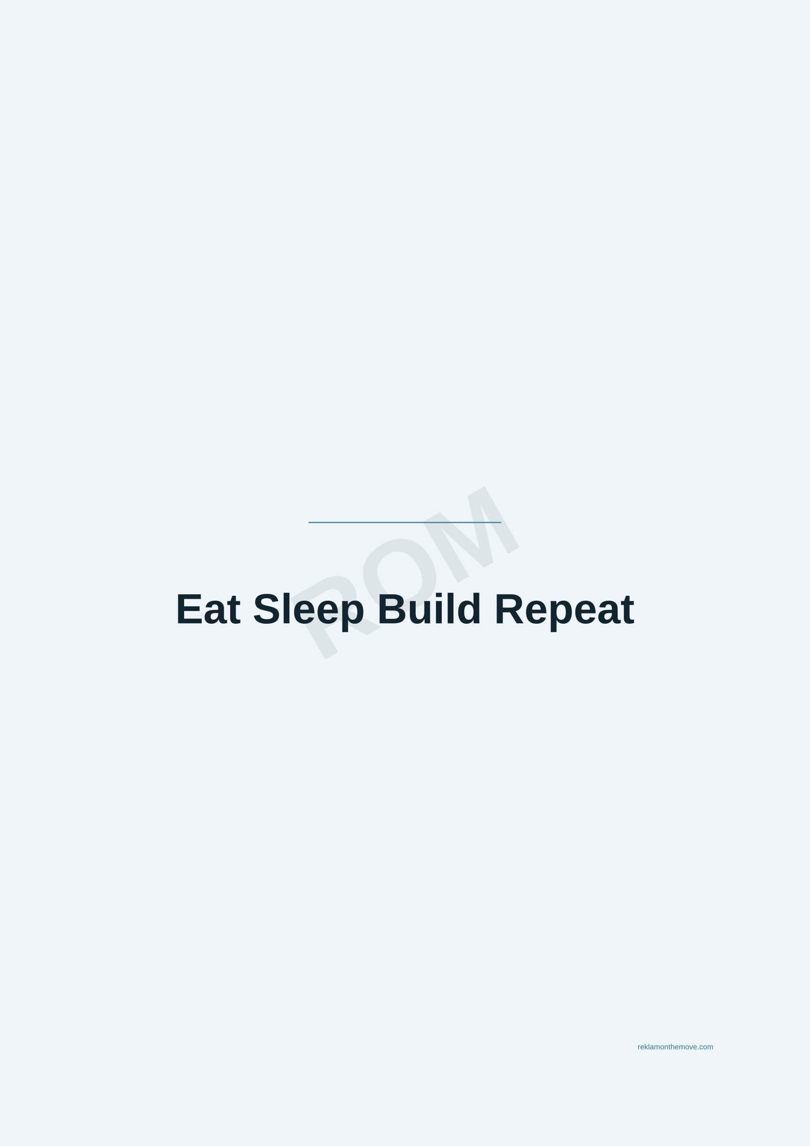 Eat Sleep Build Repeat · Okyanus — ROM dijital ürün önizlemesi (filigranlı)