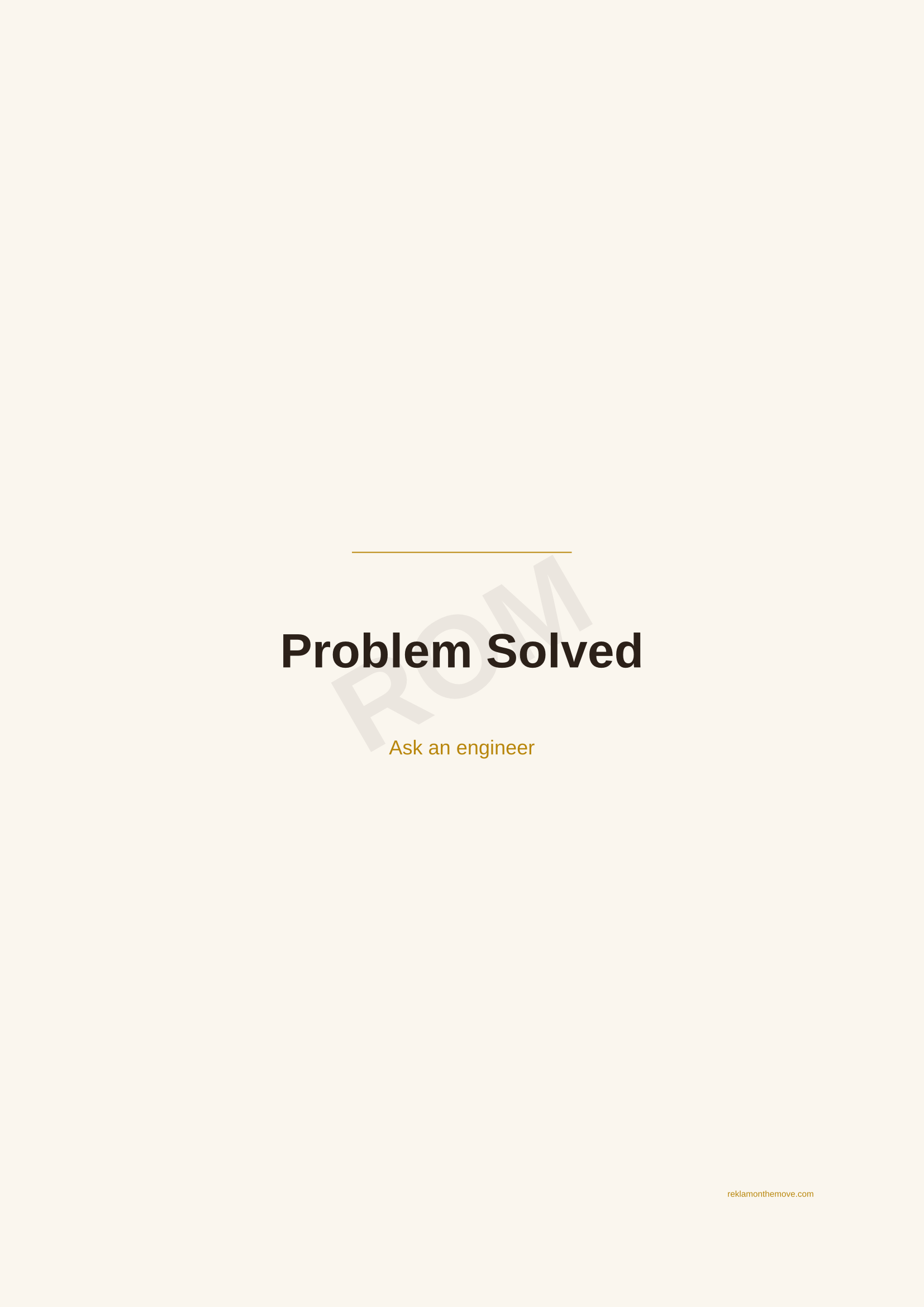 Problem Solved · Espresso — ROM dijital ürün önizlemesi (filigranlı)