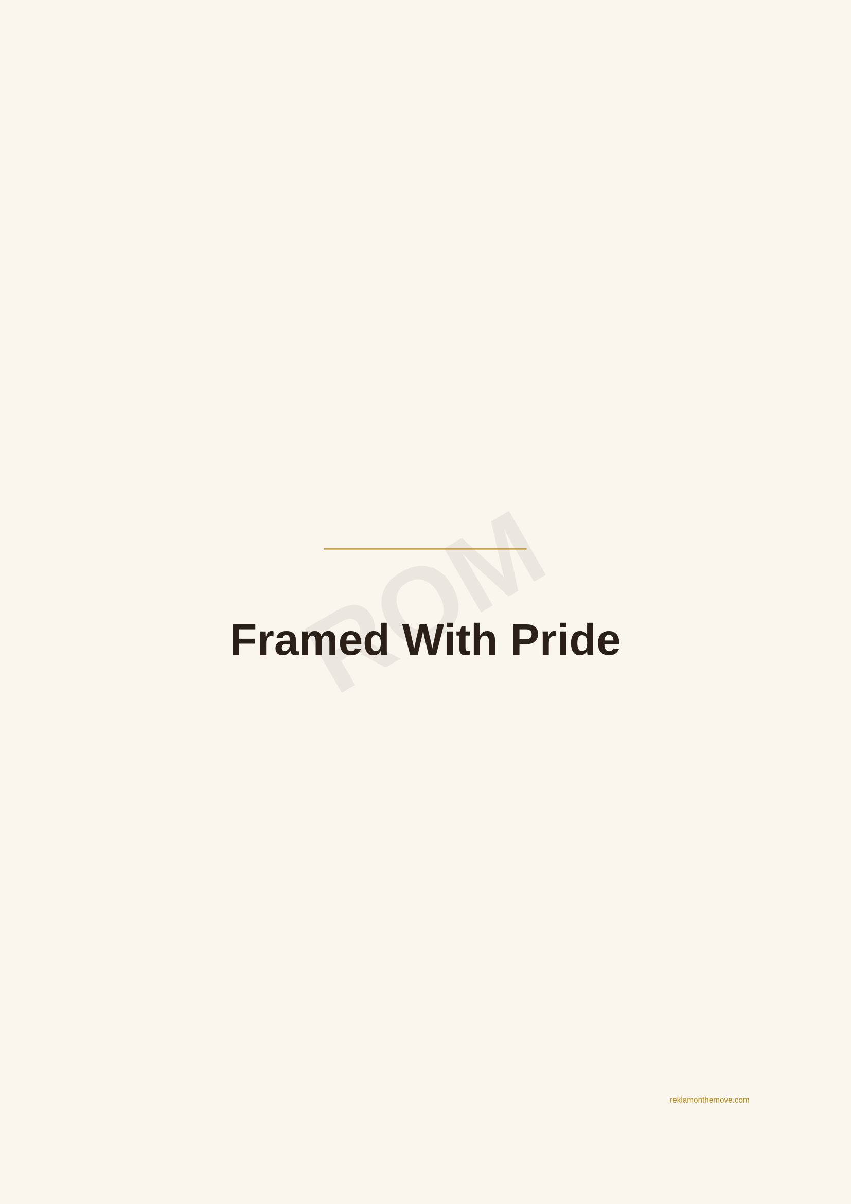 Framed With Pride · Espresso — ROM dijital ürün önizlemesi (filigranlı)