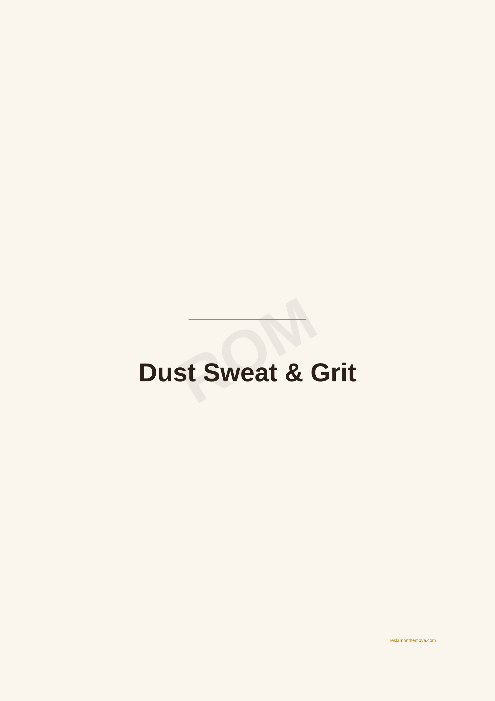 Dust Sweat & Grit · Espresso — ROM dijital ürün önizlemesi (filigranlı)
