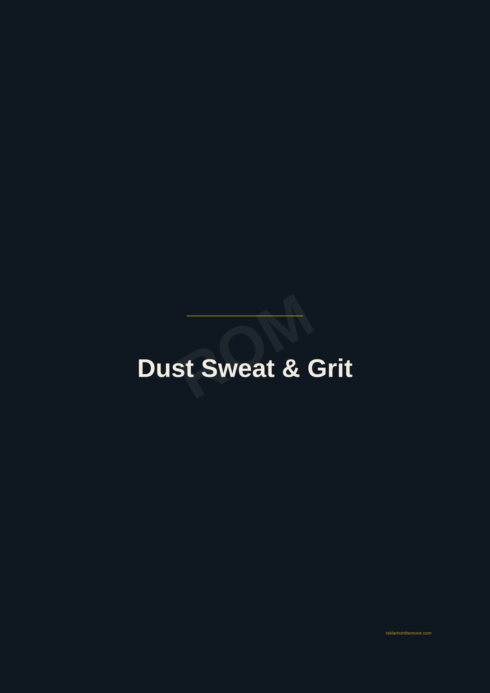 Dust Sweat & Grit · Gece — ROM dijital ürün önizlemesi (filigranlı)