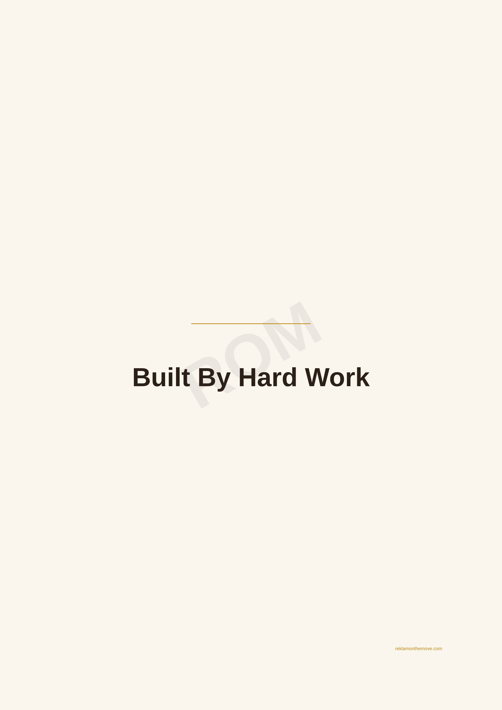 Built By Hard Work · Espresso — ROM dijital ürün önizlemesi (filigranlı)