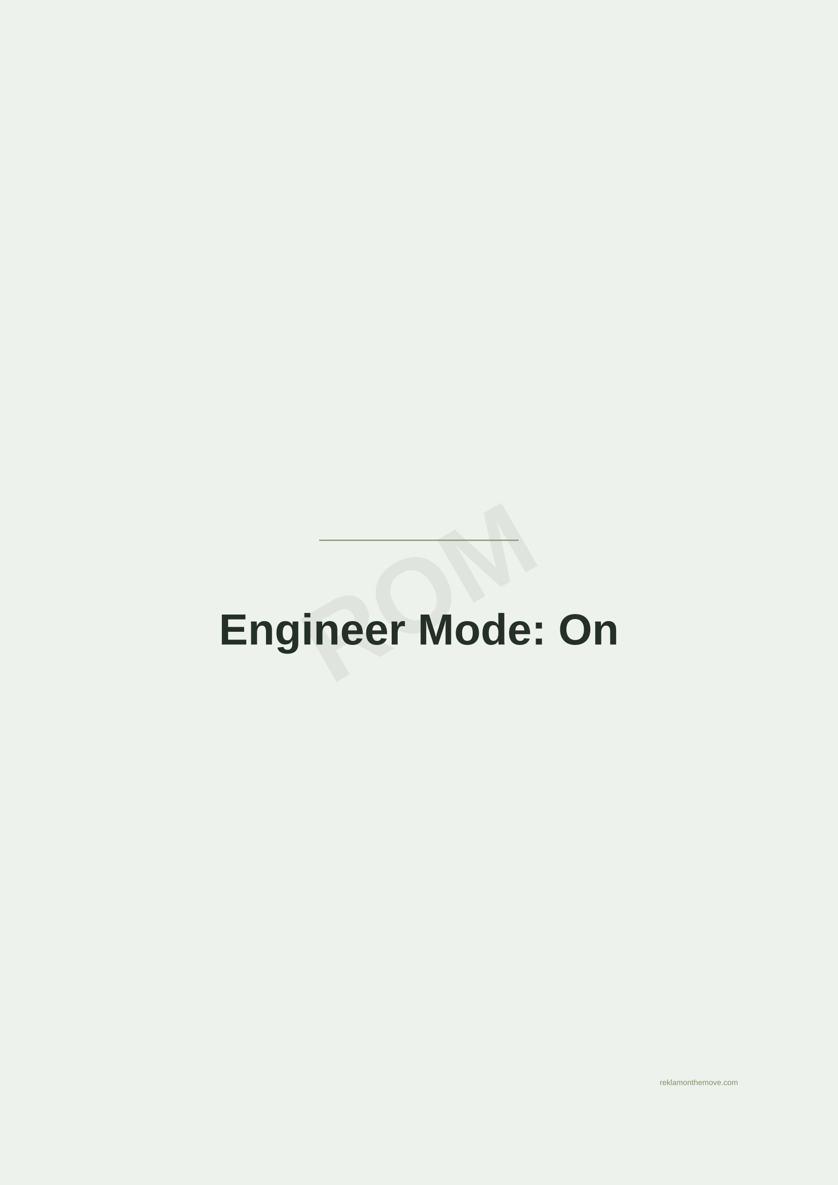 Engineer Mode: On · Adaçayı — ROM dijital ürün önizlemesi (filigranlı)