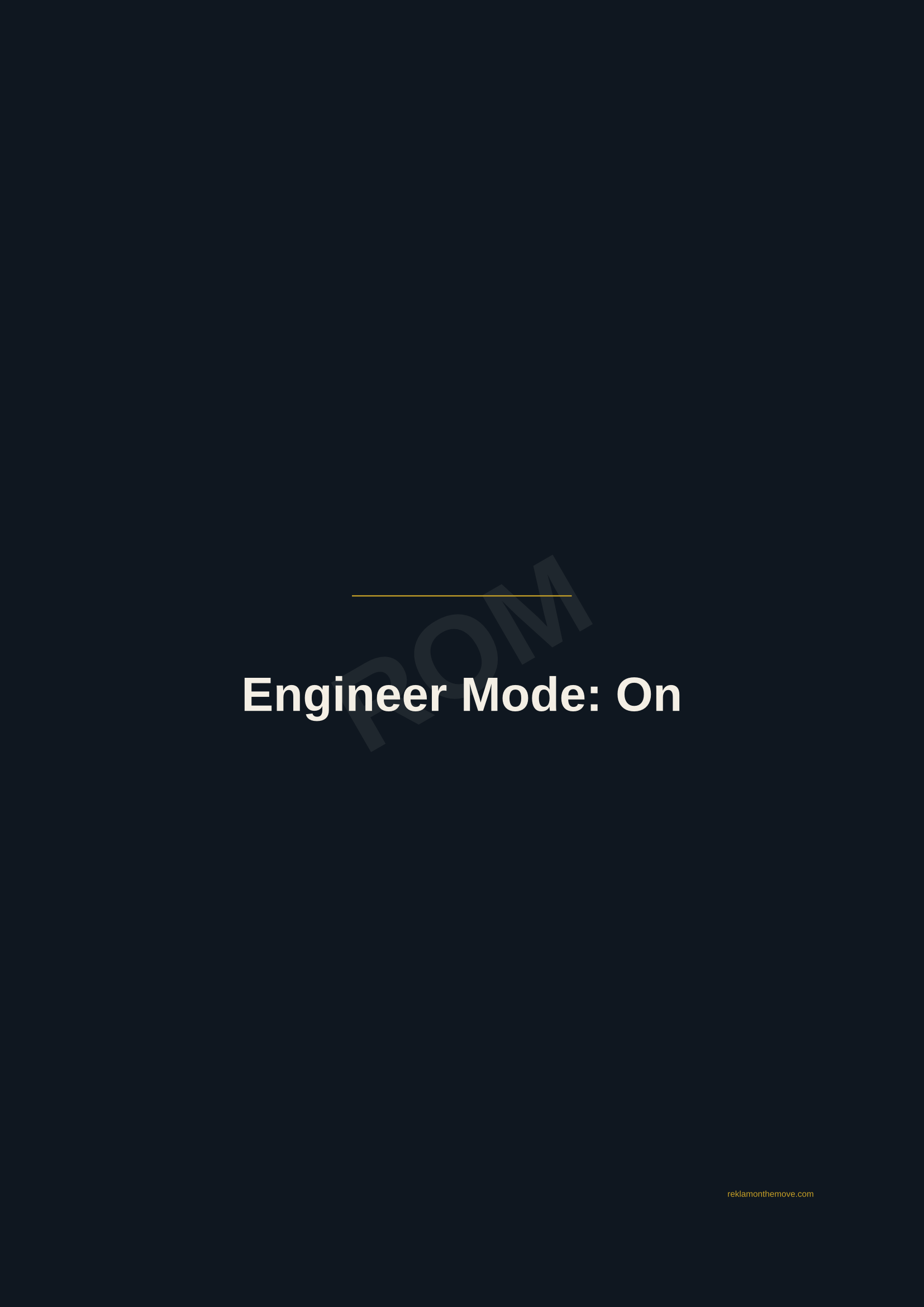 Engineer Mode: On · Gece — ROM dijital ürün önizlemesi (filigranlı)