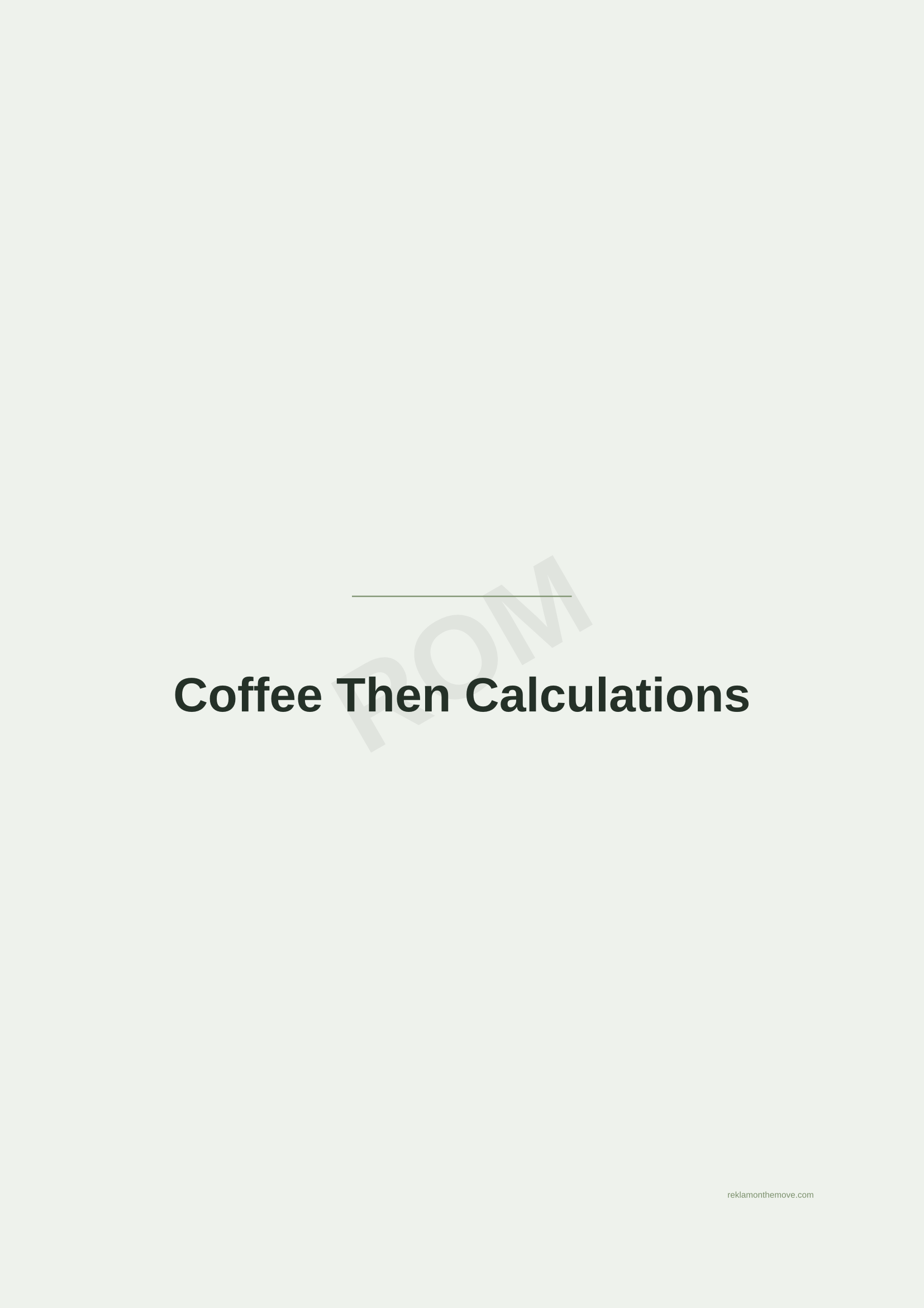 Coffee Then Calculations · Adaçayı — ROM dijital ürün önizlemesi (filigranlı)