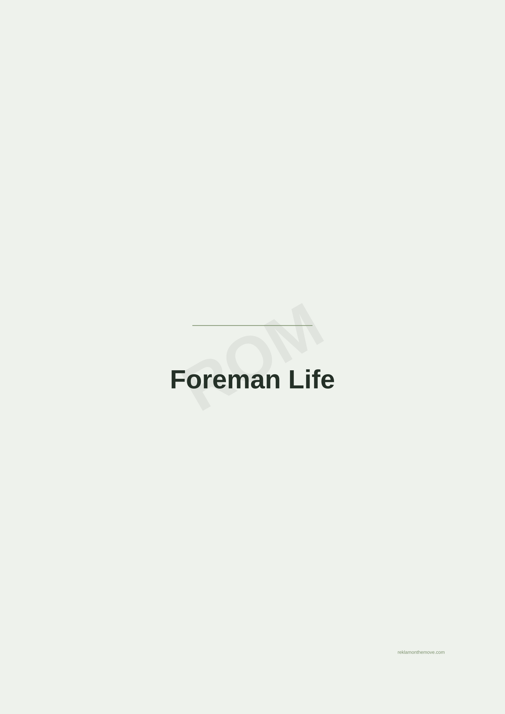 Foreman Life · Adaçayı — ROM dijital ürün önizlemesi (filigranlı)