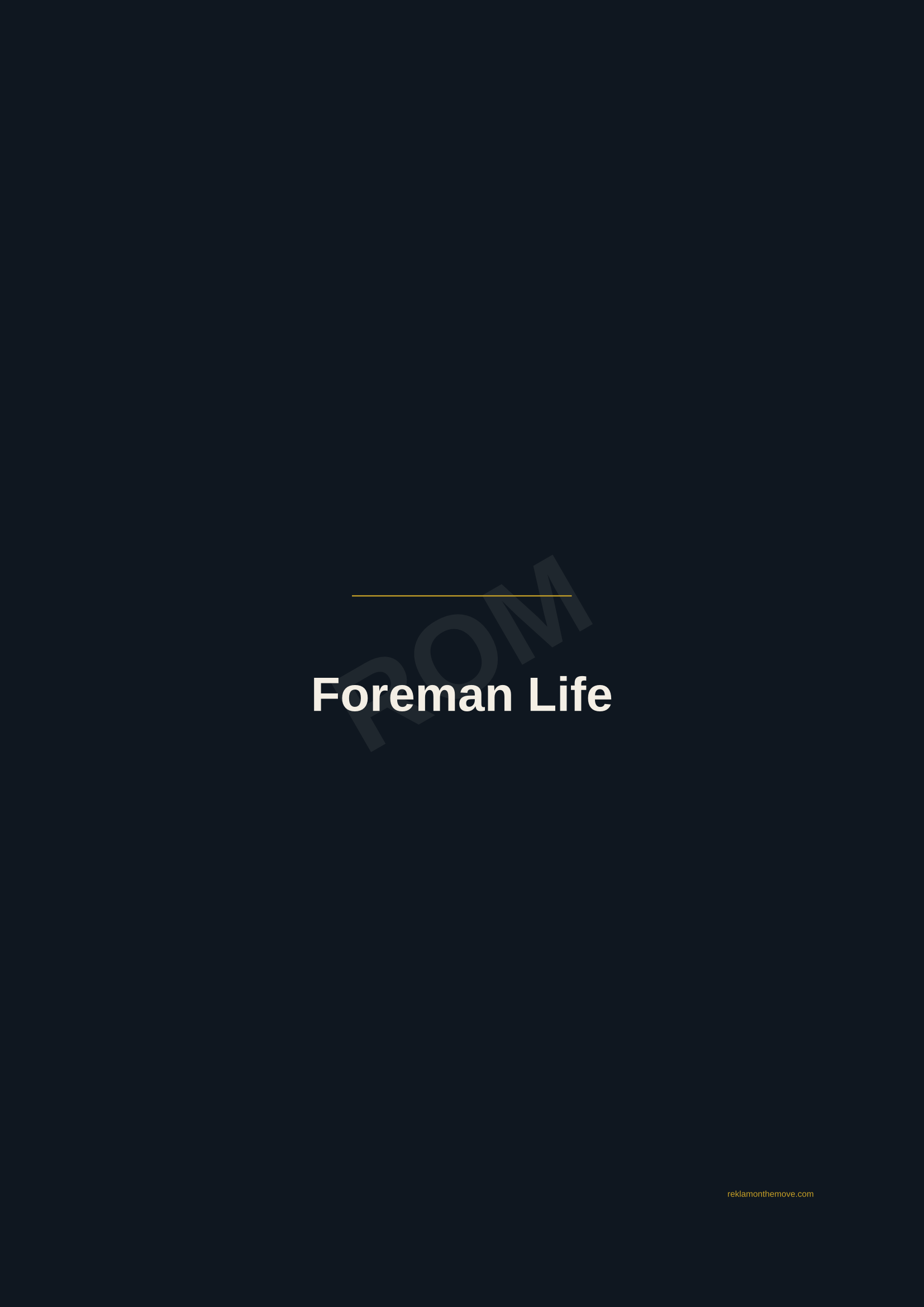 Foreman Life · Gece — ROM dijital ürün önizlemesi (filigranlı)