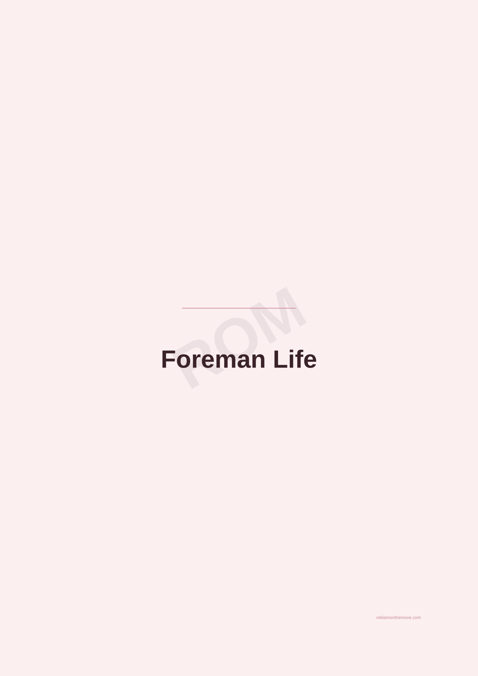 Foreman Life · Gül — ROM dijital ürün önizlemesi (filigranlı)