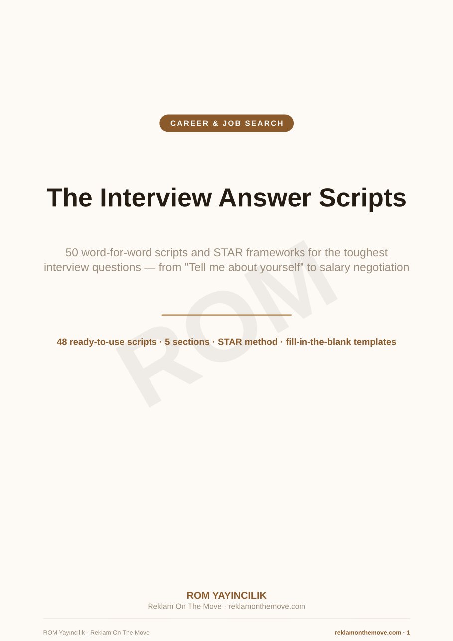 The Interview Answer Scripts — ROM dijital ürün önizlemesi (filigranlı)
