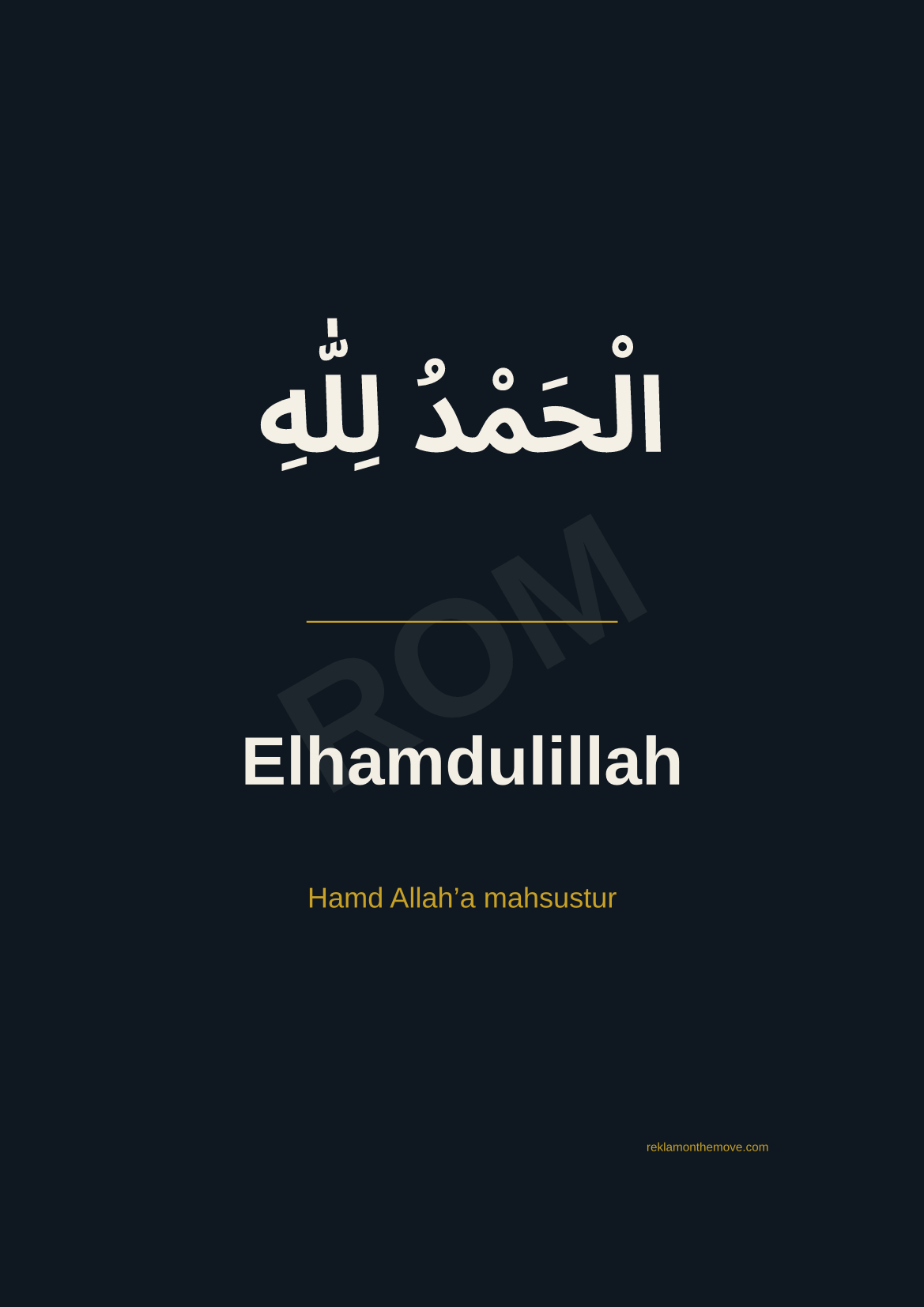 Elhamdulillah · Gece · A3 — ROM dijital ürün önizlemesi