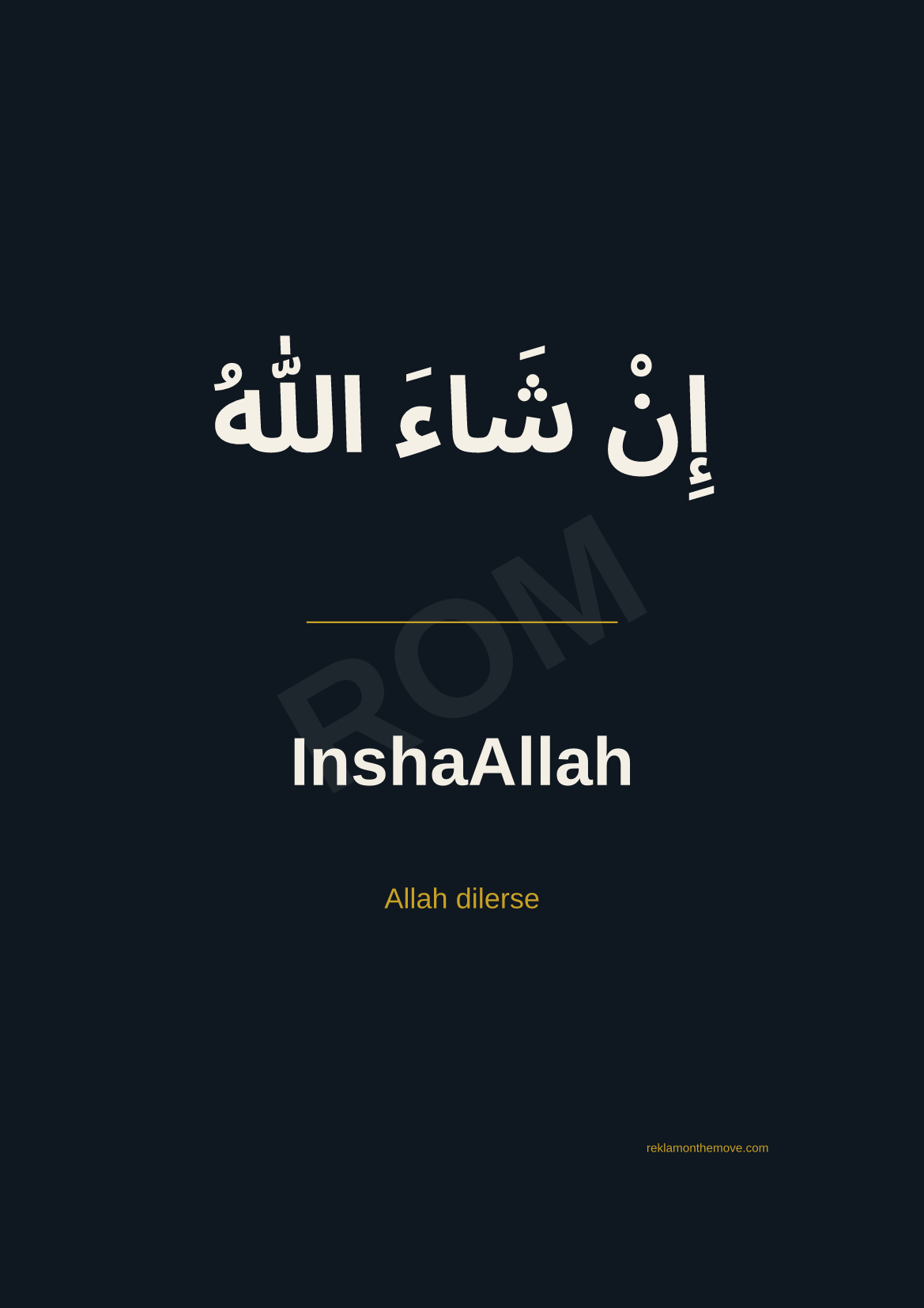 InshaAllah · Gece · A3 — ROM dijital ürün önizlemesi (filigranlı)