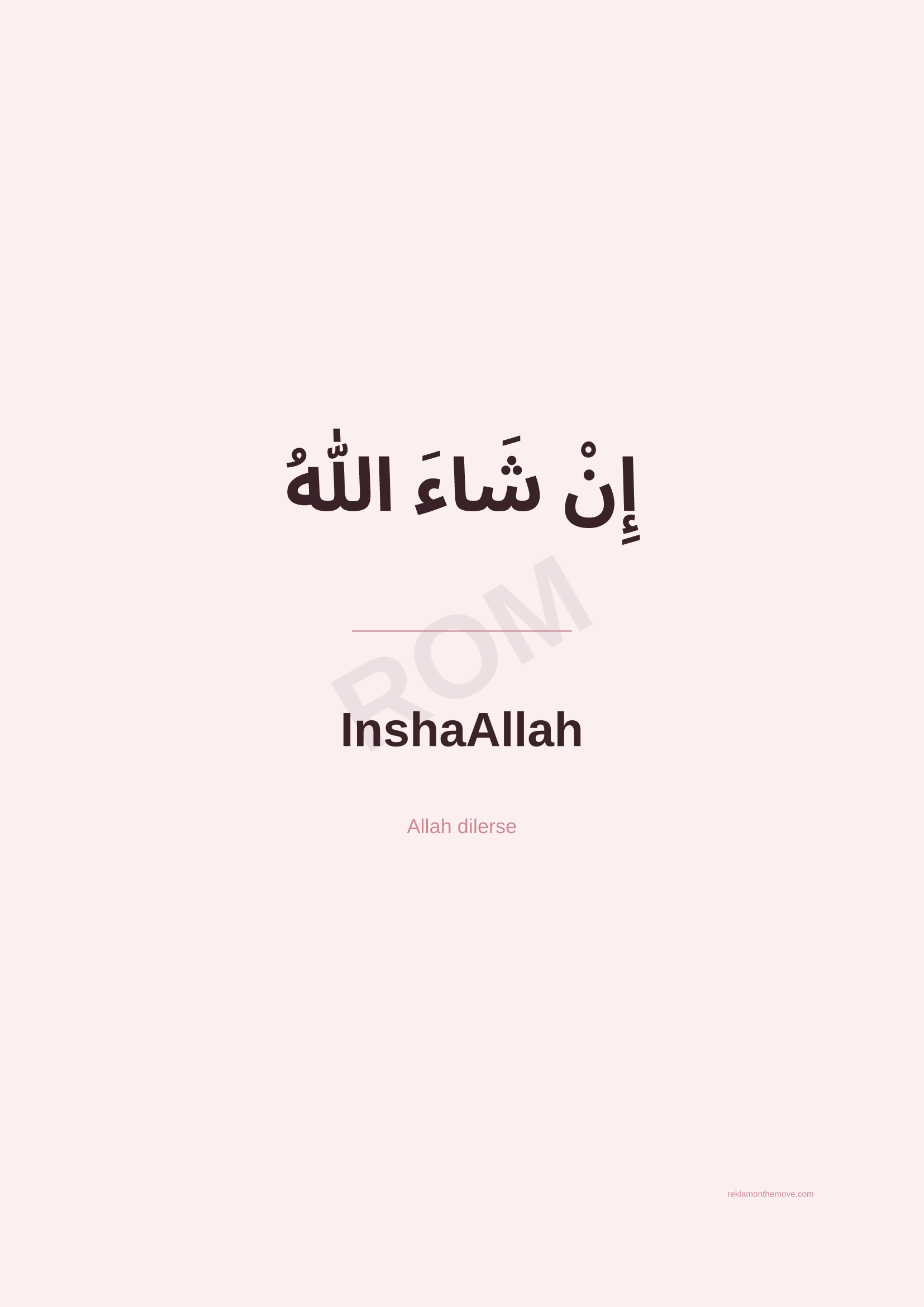InshaAllah · Gül — ROM dijital ürün önizlemesi (filigranlı)