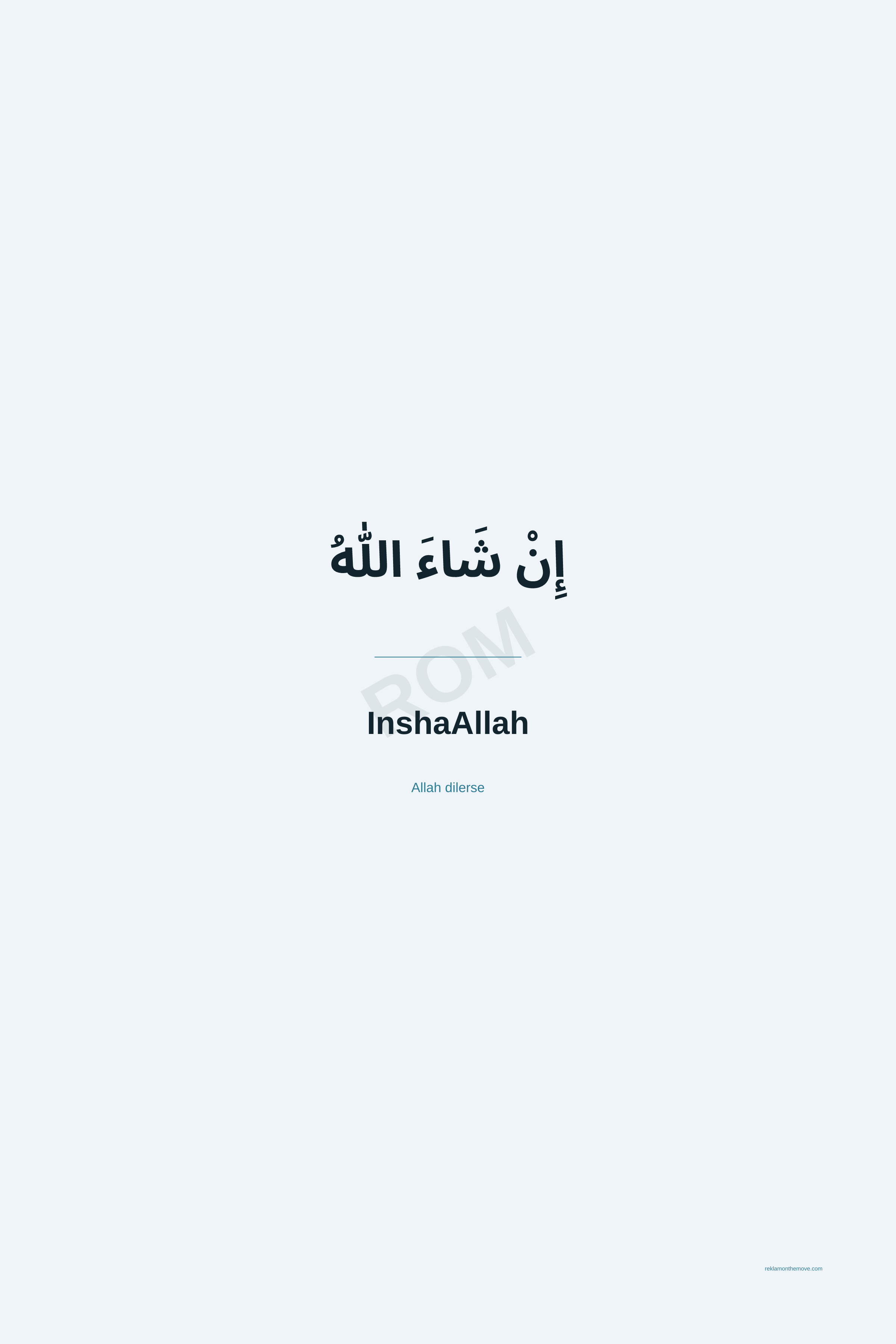 InshaAllah · Okyanus · 24×36" — ROM dijital ürün önizlemesi (filigranlı)
