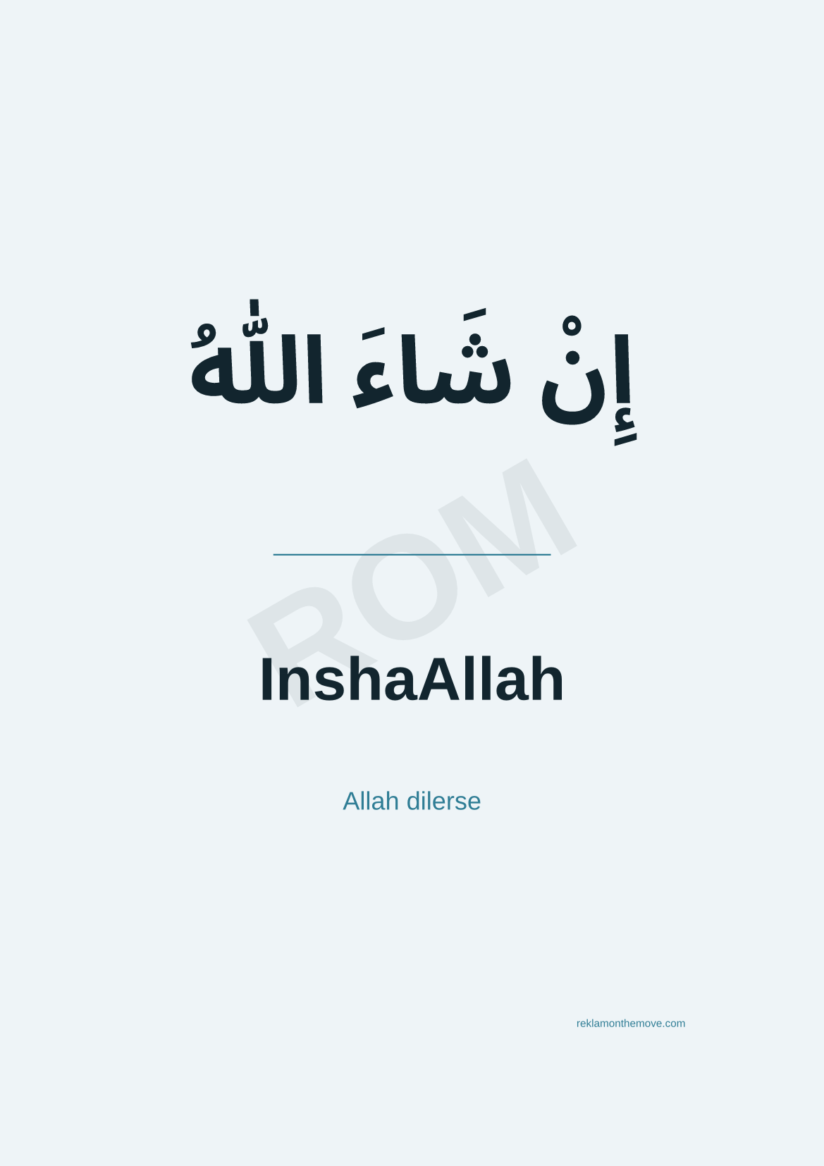 InshaAllah · Okyanus · A3 — ROM dijital ürün önizlemesi (filigranlı)