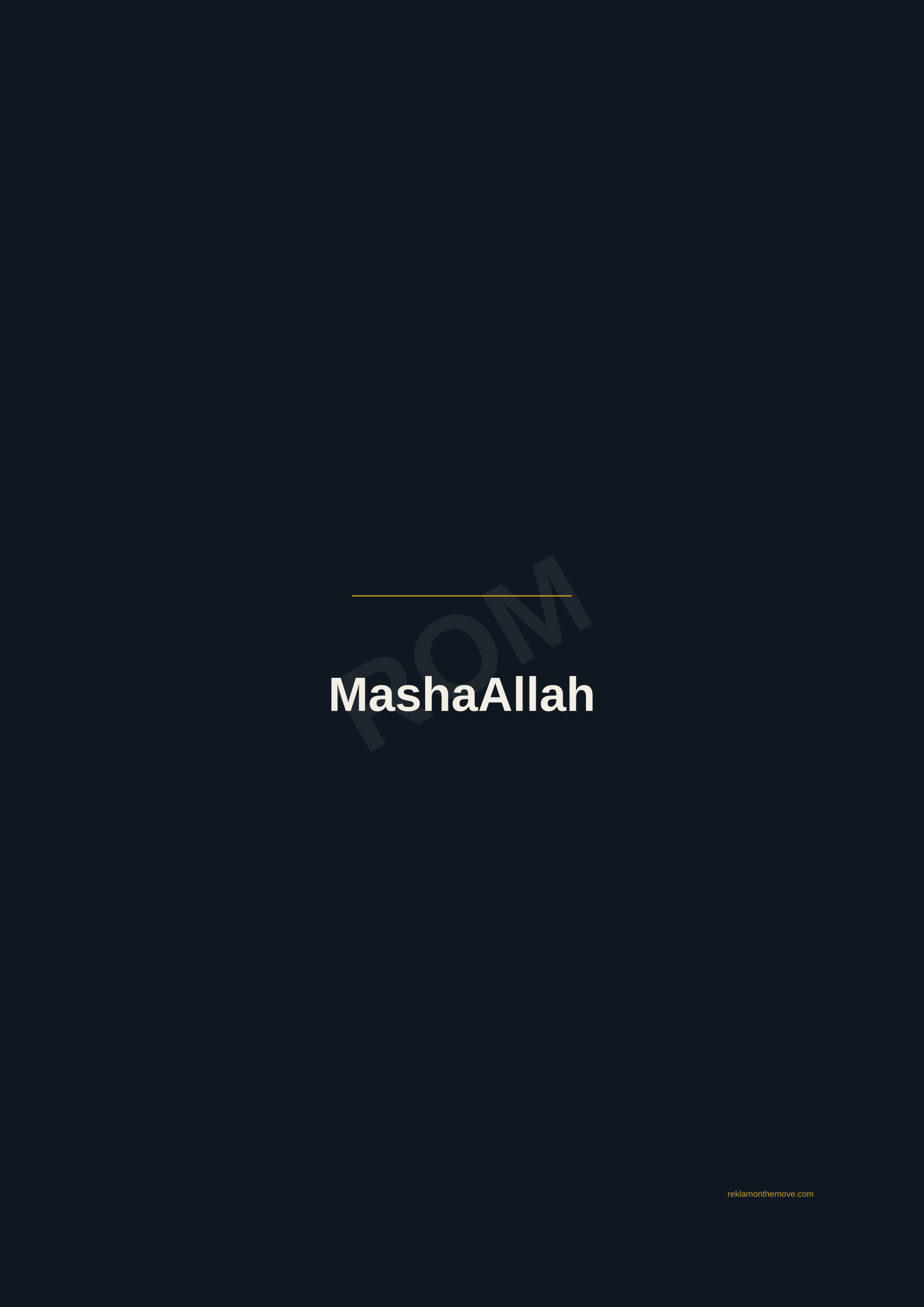 MashaAllah · Gece — ROM dijital ürün önizlemesi (filigranlı)