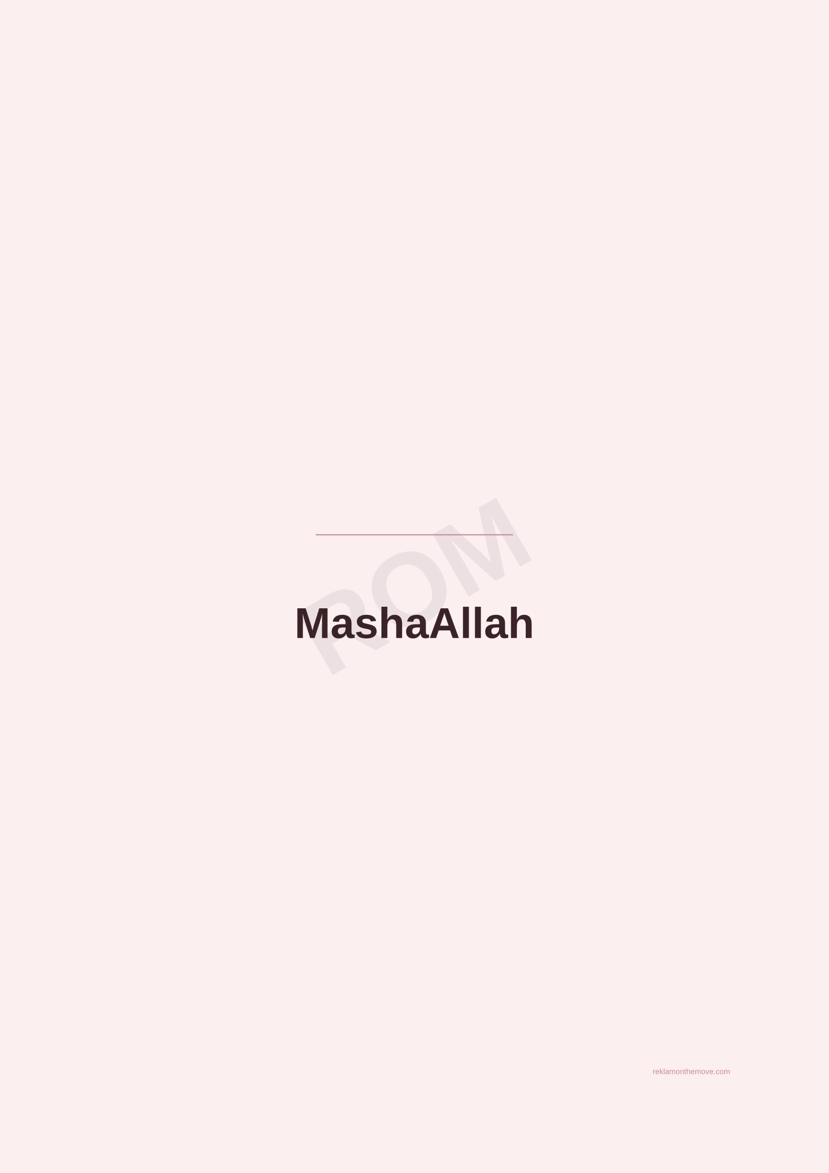 MashaAllah · Gül — ROM dijital ürün önizlemesi (filigranlı)