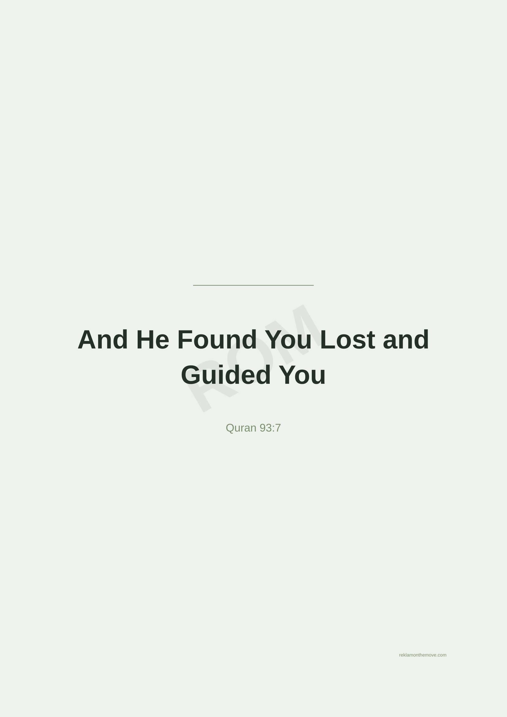 And He Found You Lost and Guided You · Adaçayı — ROM dijital ürün önizlemesi (filigranlı)