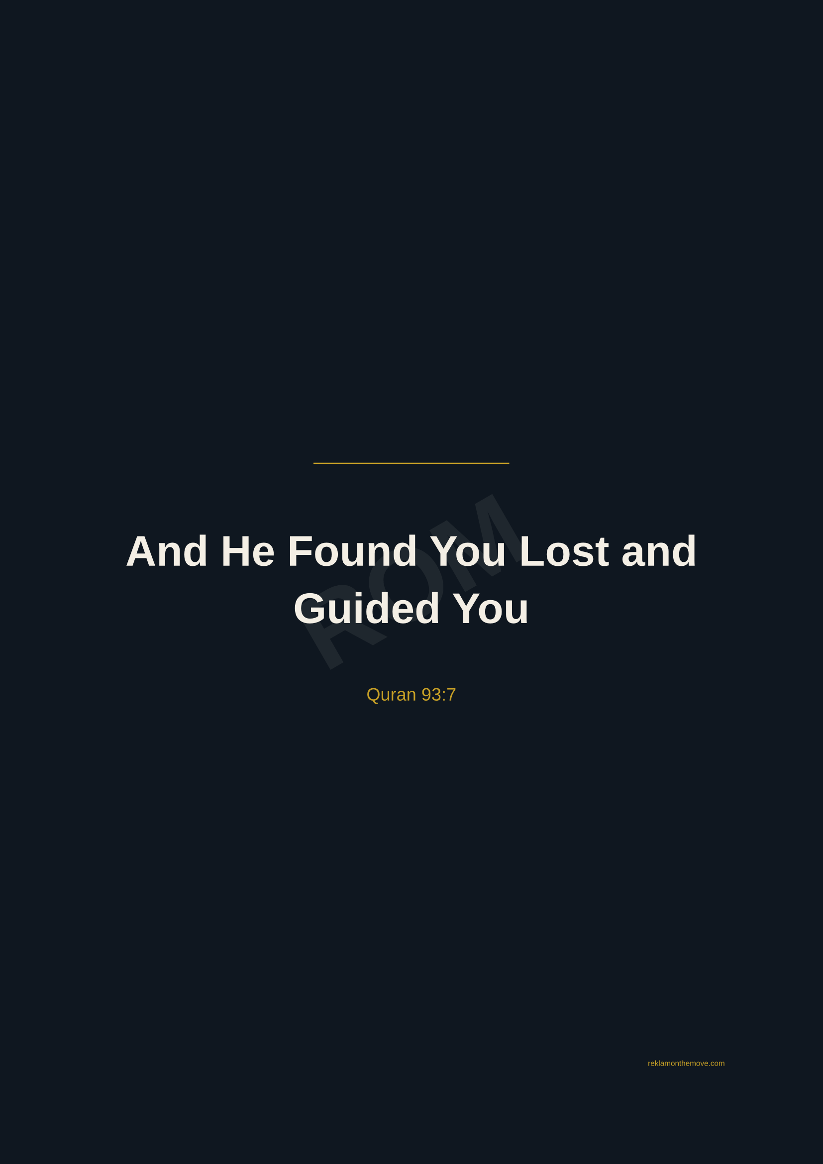 And He Found You Lost and Guided You · Gece — ROM dijital ürün önizlemesi (filigranlı)