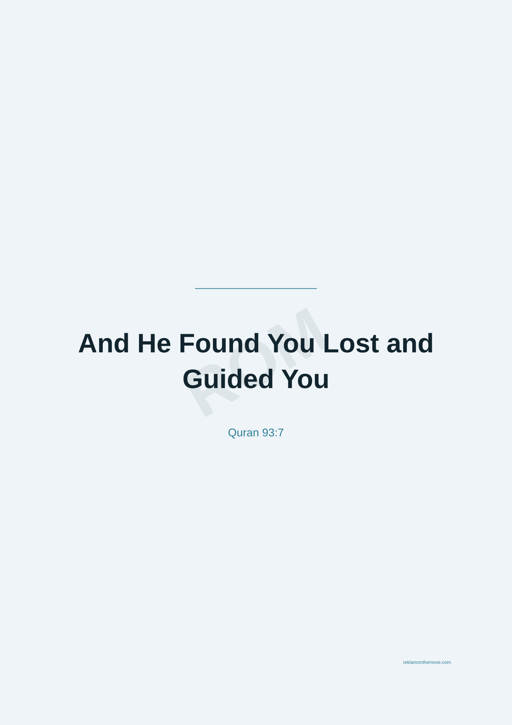 And He Found You Lost and Guided You · Okyanus — ROM dijital ürün önizlemesi (filigranlı)