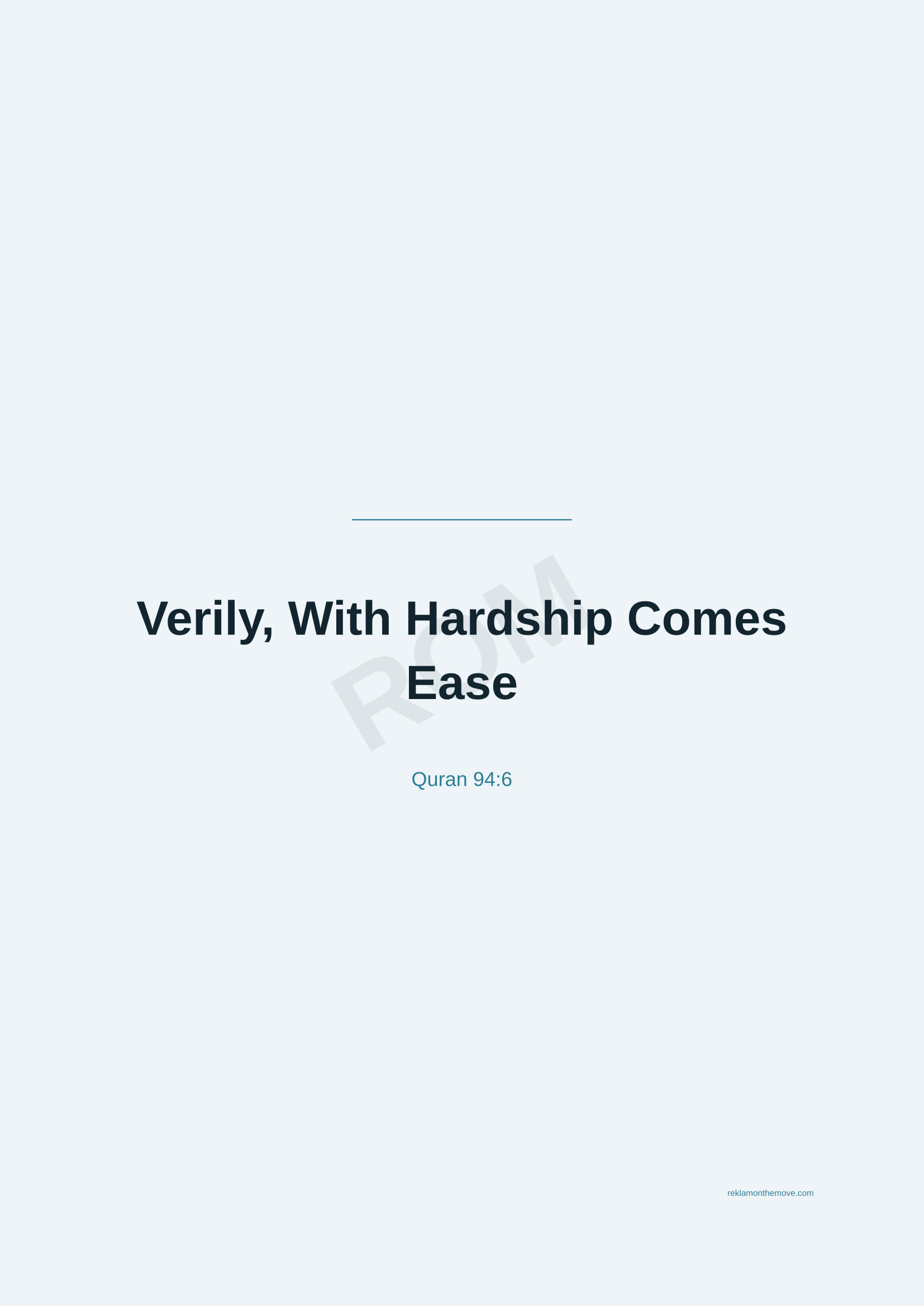 Verily, With Hardship Comes Ease · Okyanus — ROM dijital ürün önizlemesi (filigranlı)