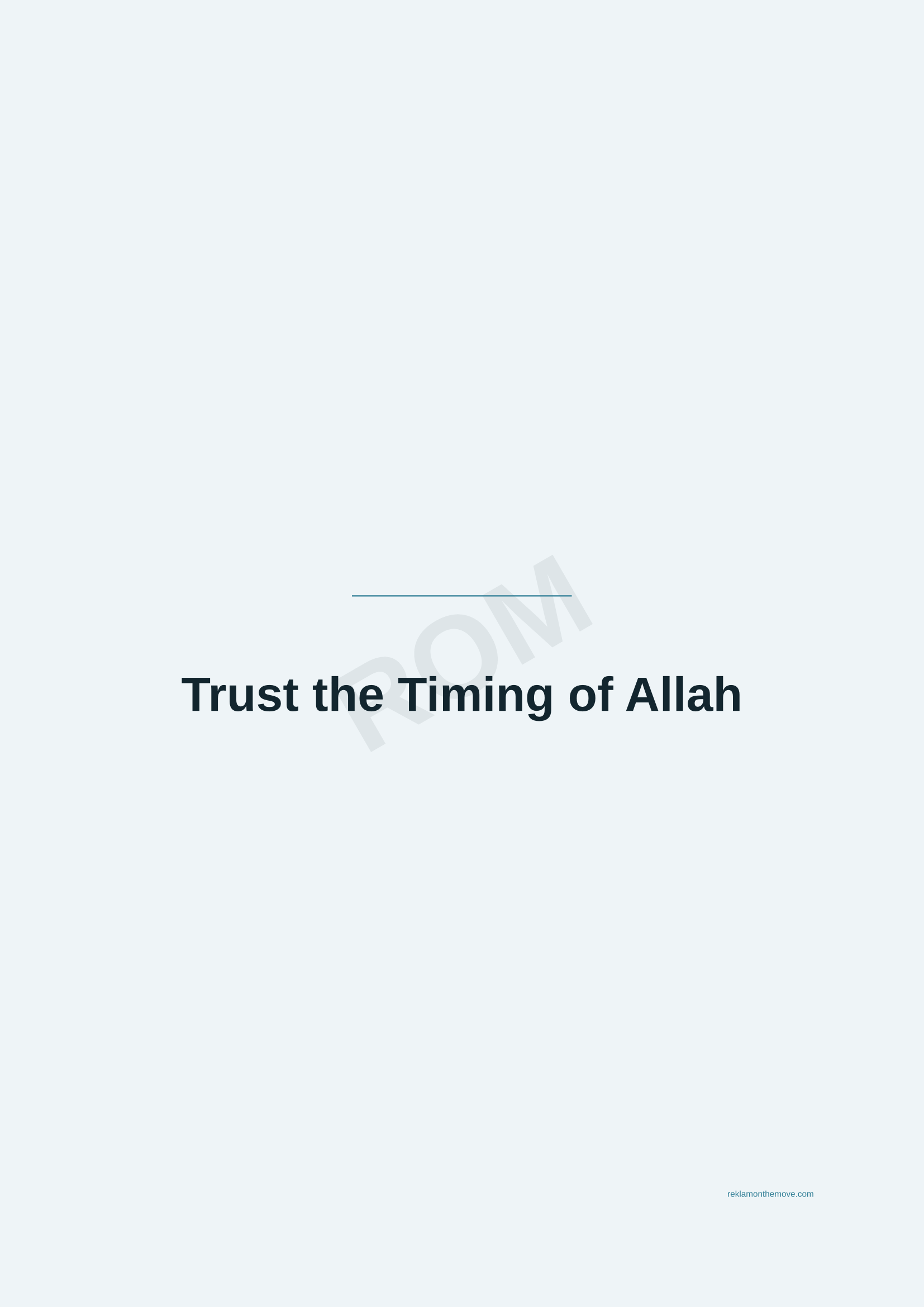 Trust the Timing of Allah · Okyanus — ROM dijital ürün önizlemesi (filigranlı)