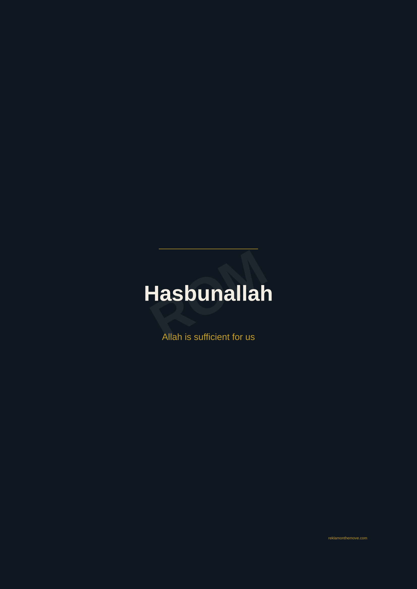 Hasbunallah · Gece — ROM dijital ürün önizlemesi (filigranlı)