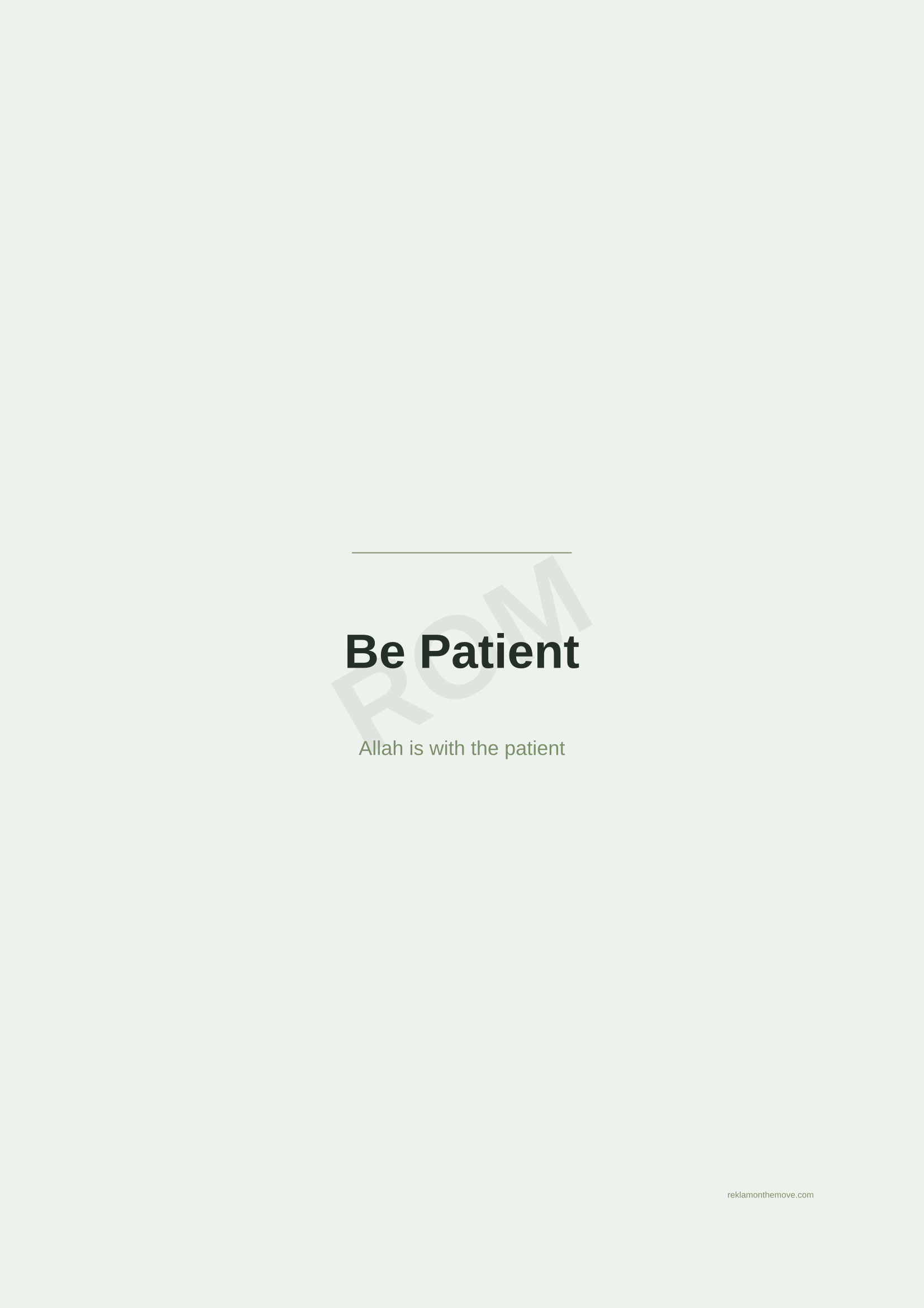 Be Patient · Adaçayı — ROM dijital ürün önizlemesi (filigranlı)